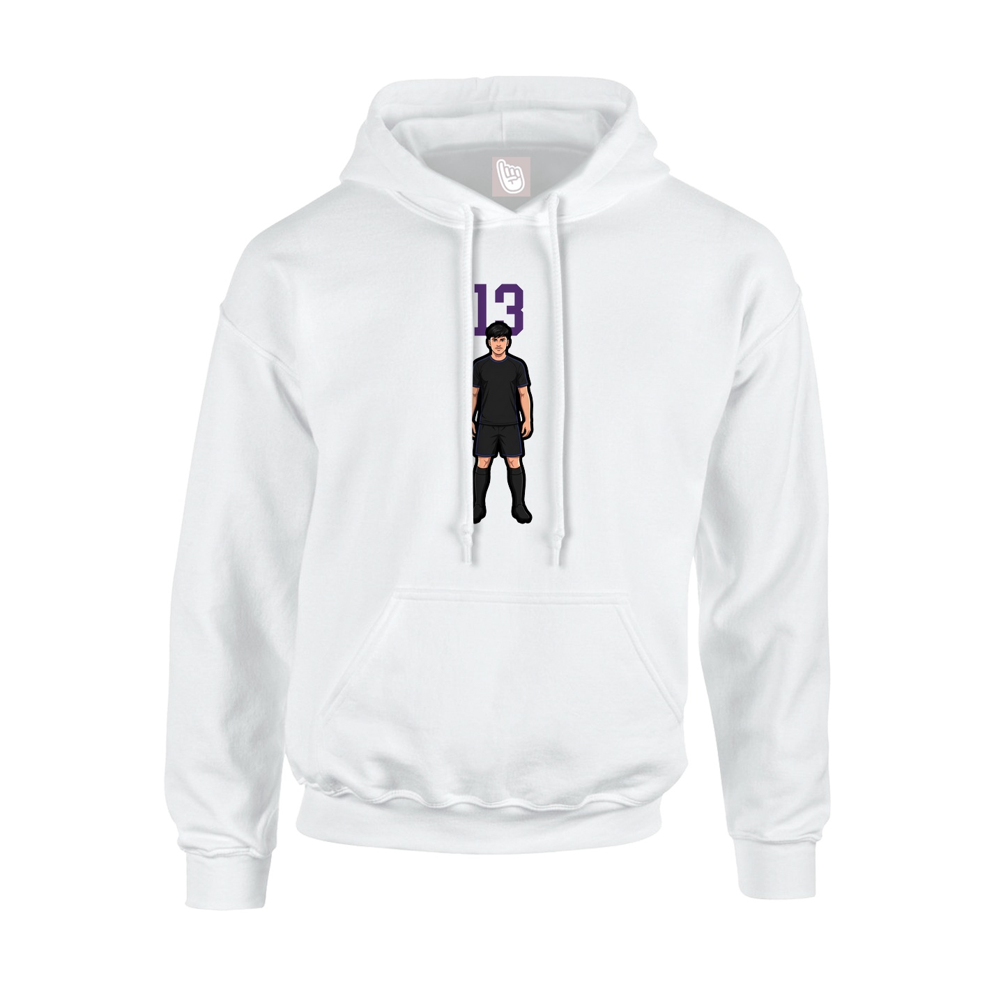 Hoodie — Number Top in White