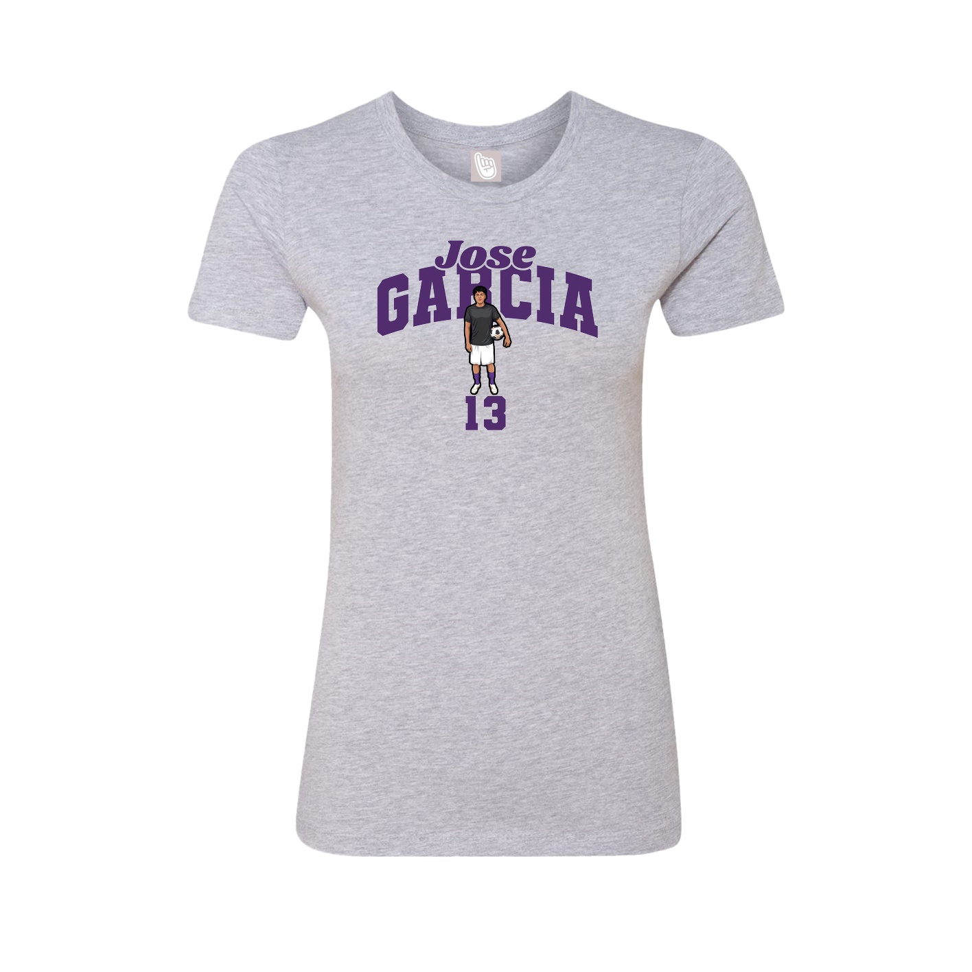Fitted Women's Tee — Signature Arch in Grey