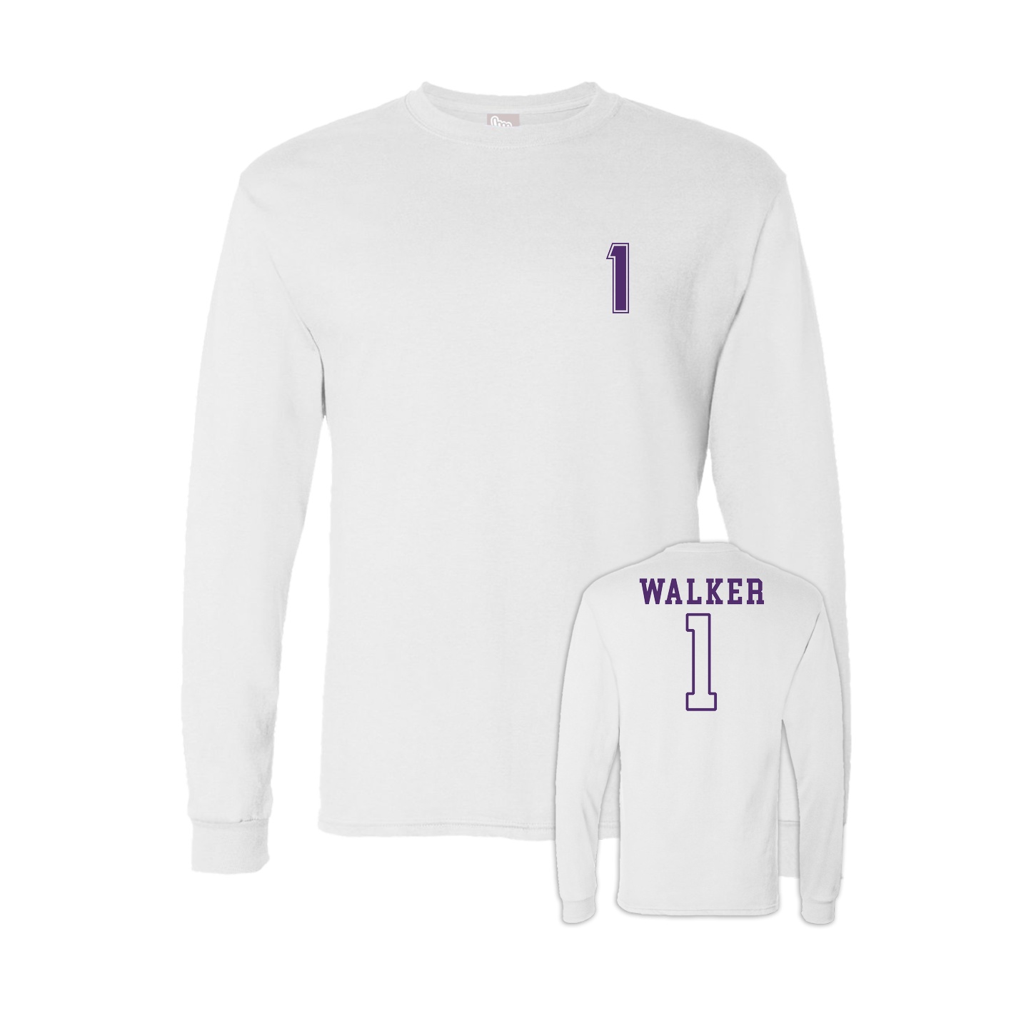 Long Sleeve Tee — Chest Back in White
