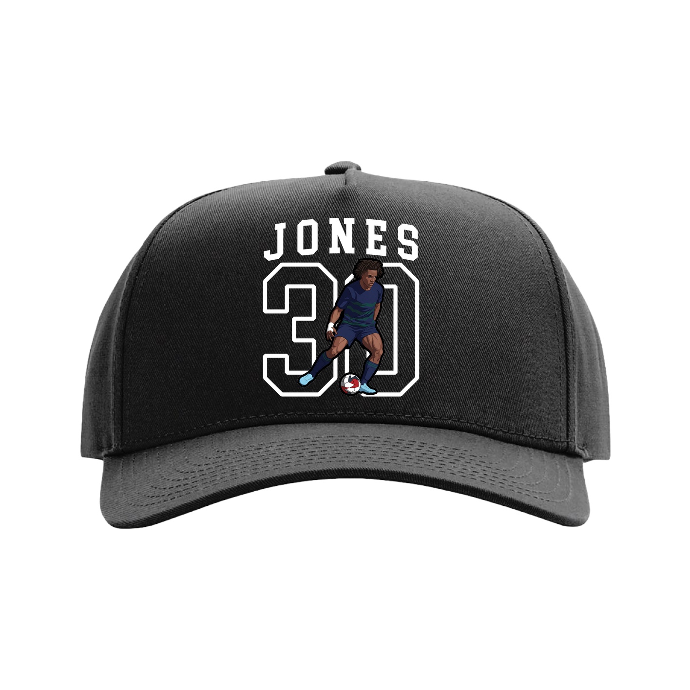 Full Fabric Five-Panel Champ Cap — Shirsey in Black