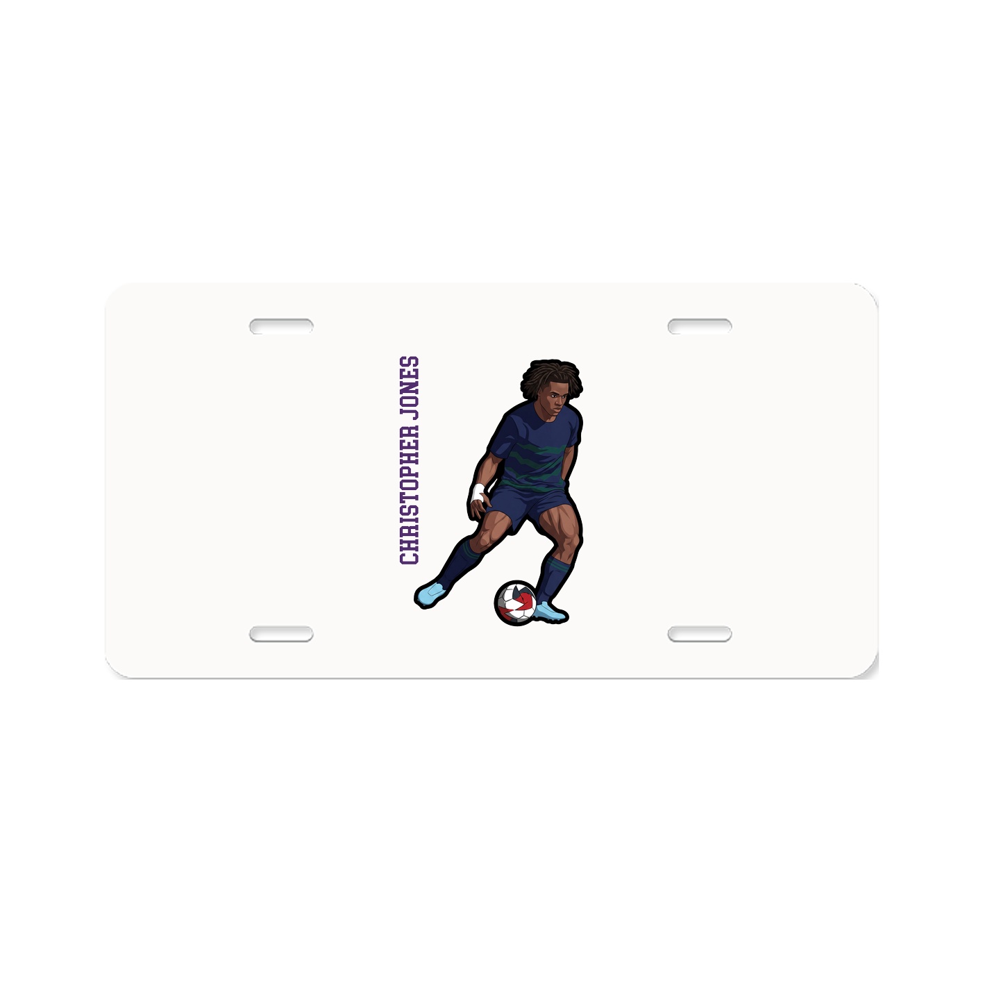 License Plate — Name Vertical in Classic