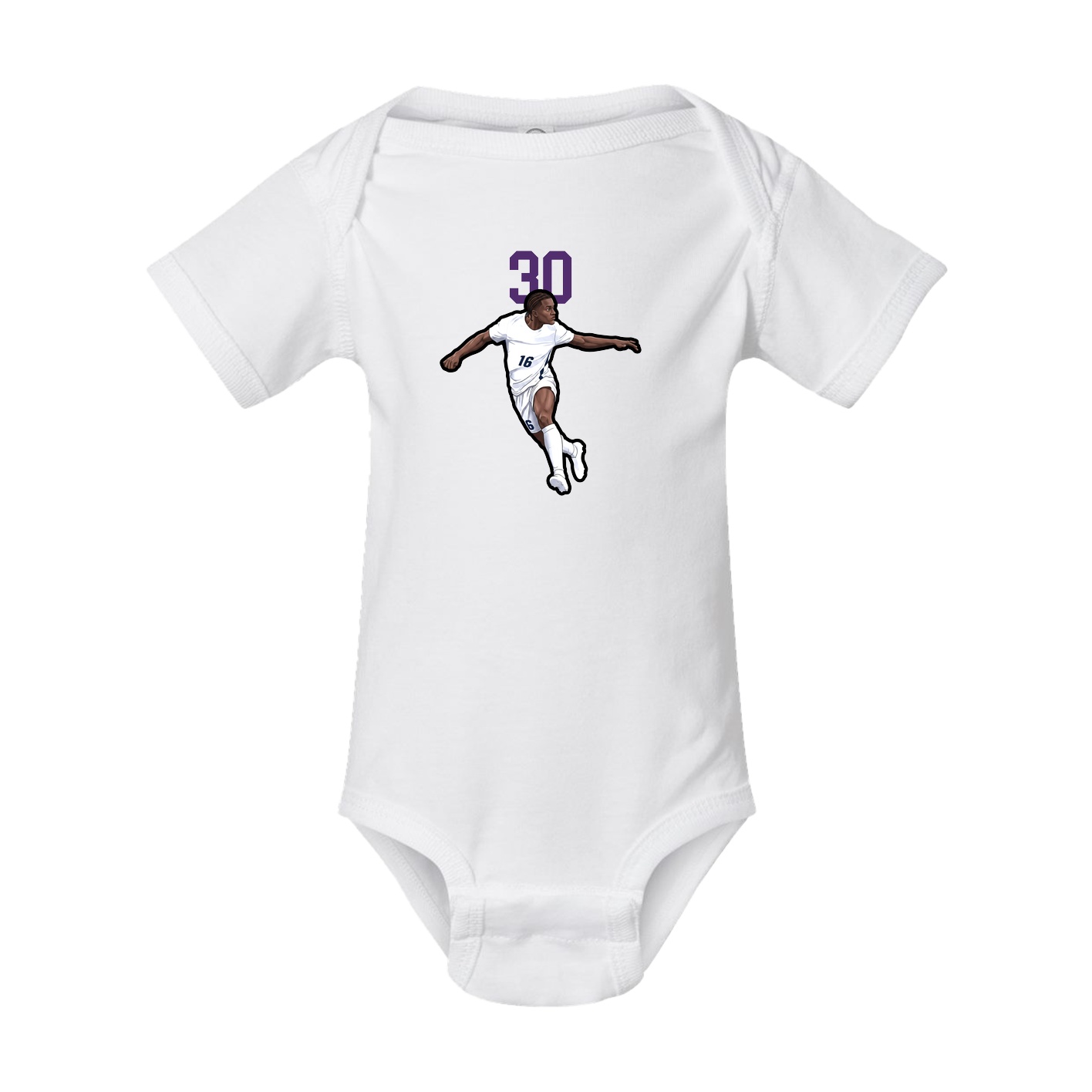 Baby Onesie — Number Top in White