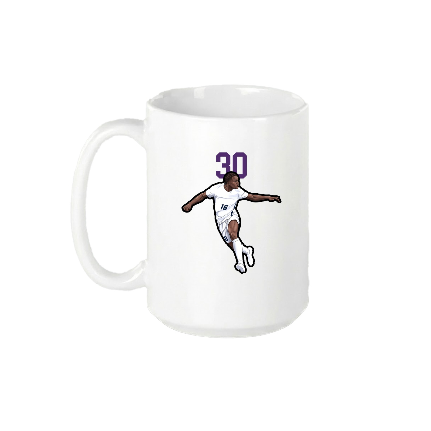15oz Coffee Mug — Number Top in White