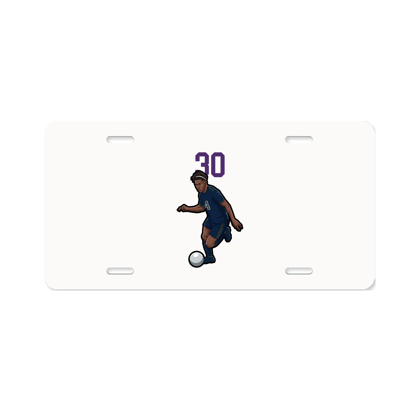 License Plate — Number Top in Classic