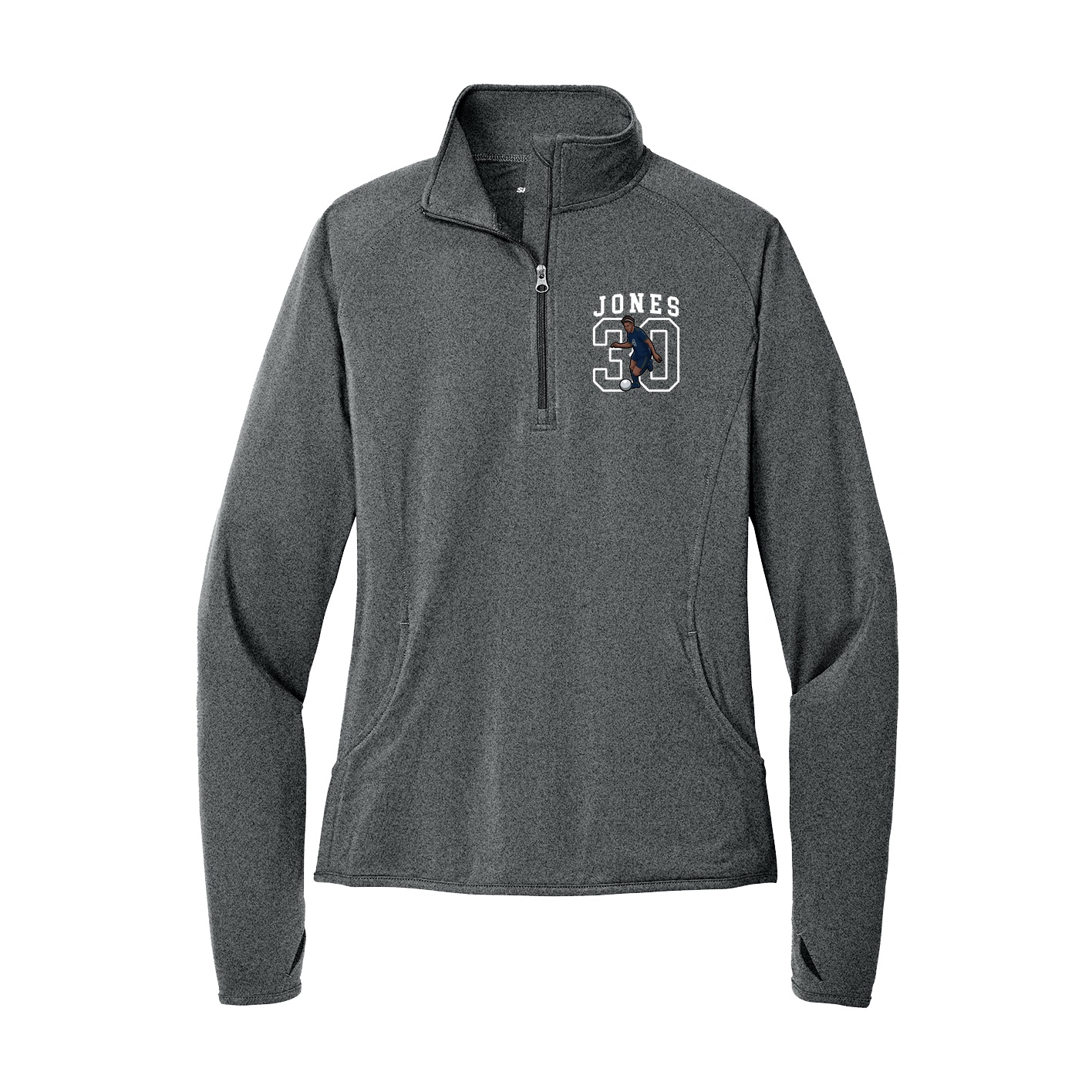 Women's Q-Zip Pullover — Shirsey in Grey