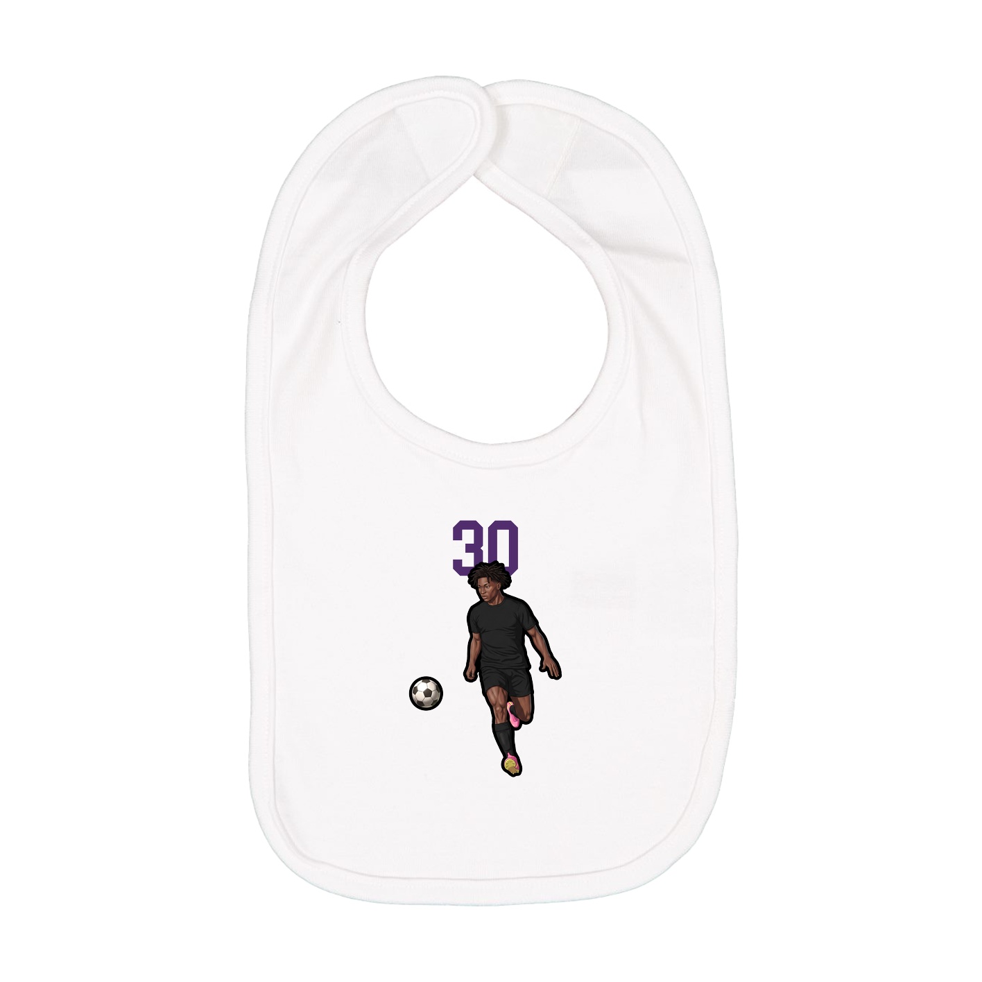 Infant Bib — Number Top in White