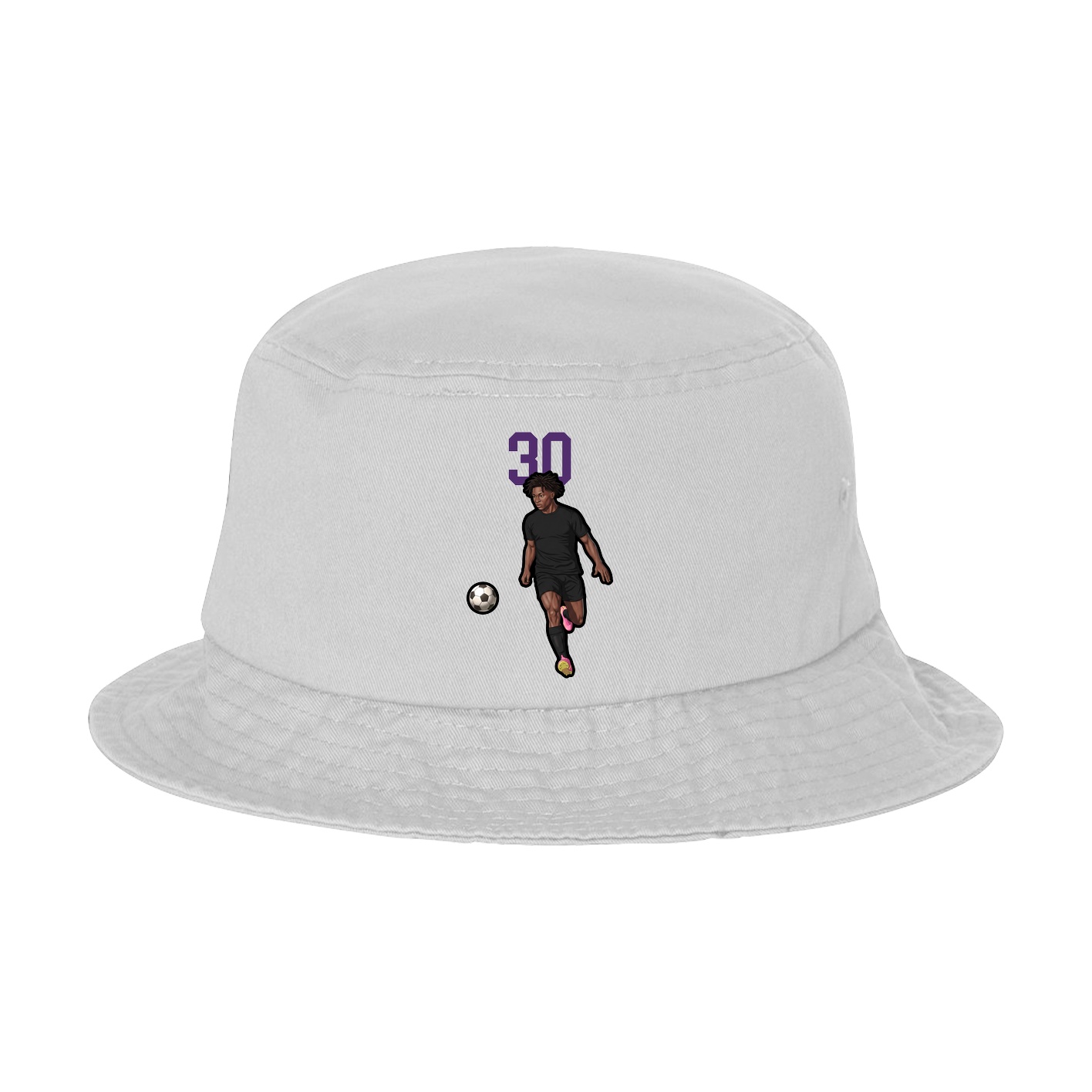 Bucket Cap — Number Top in White