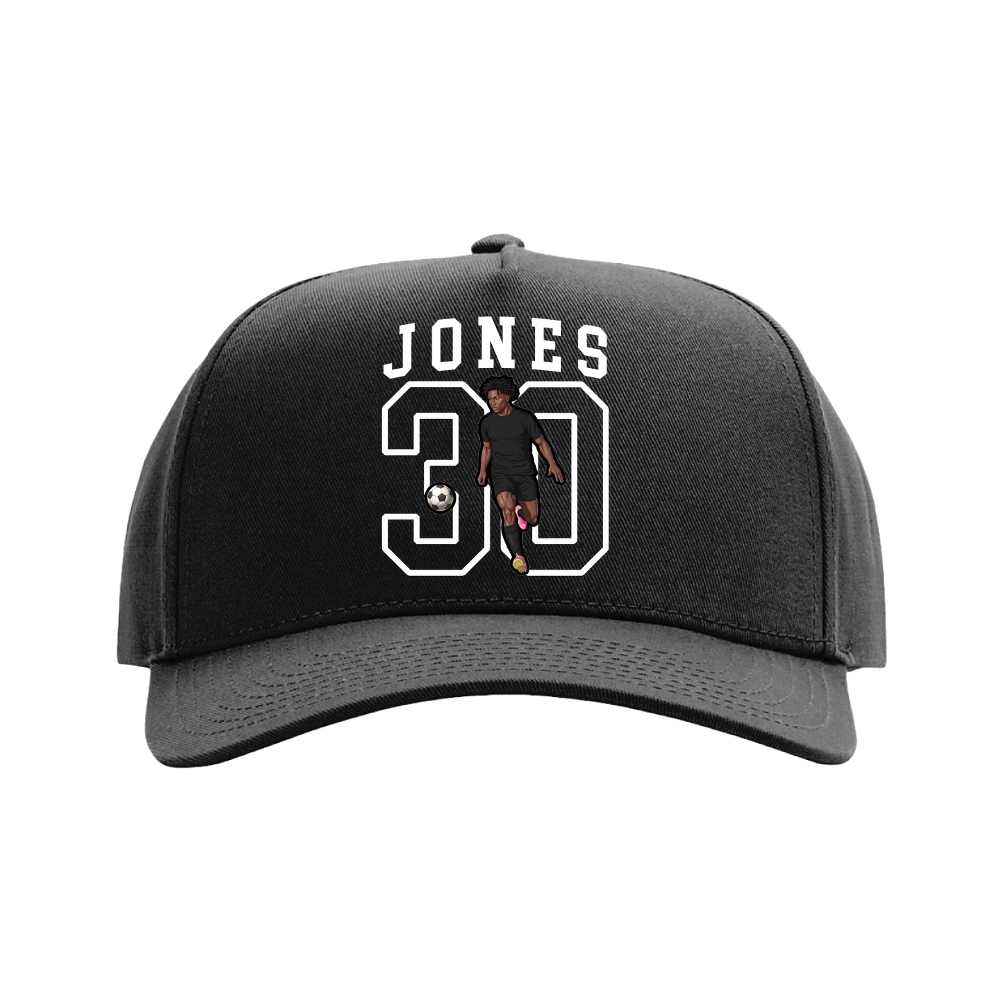 Full Fabric Five-Panel Champ Cap — Shirsey in Black