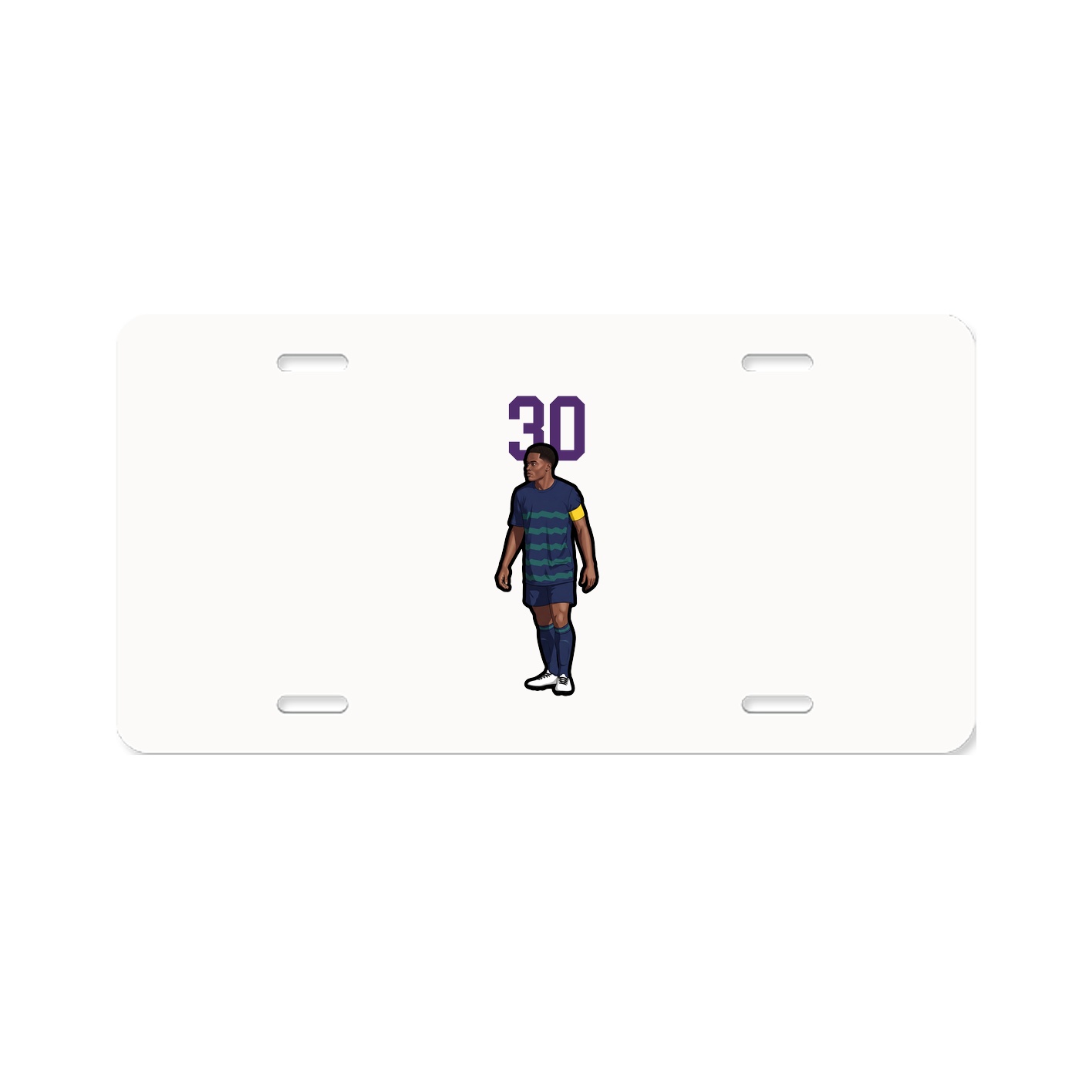 License Plate — Number Top in Classic