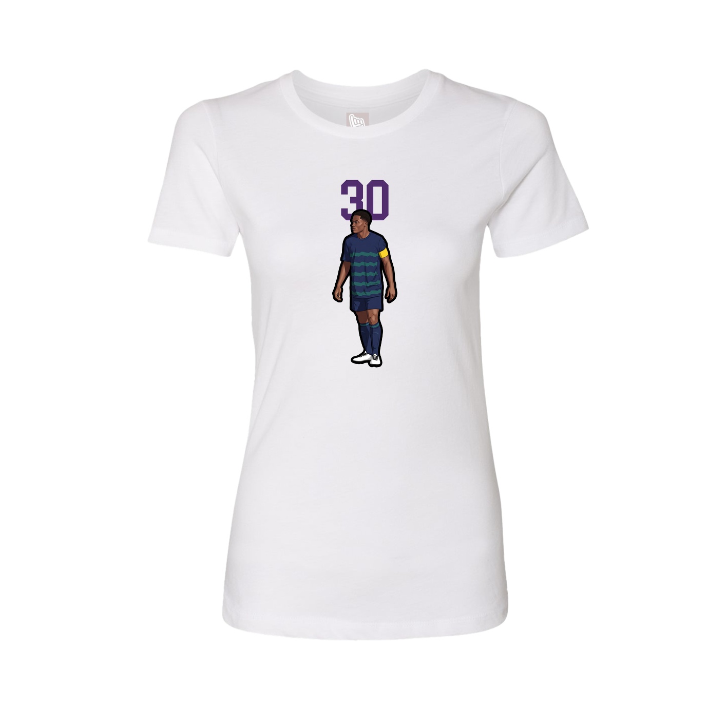 Womens Tee — Number Top in White
