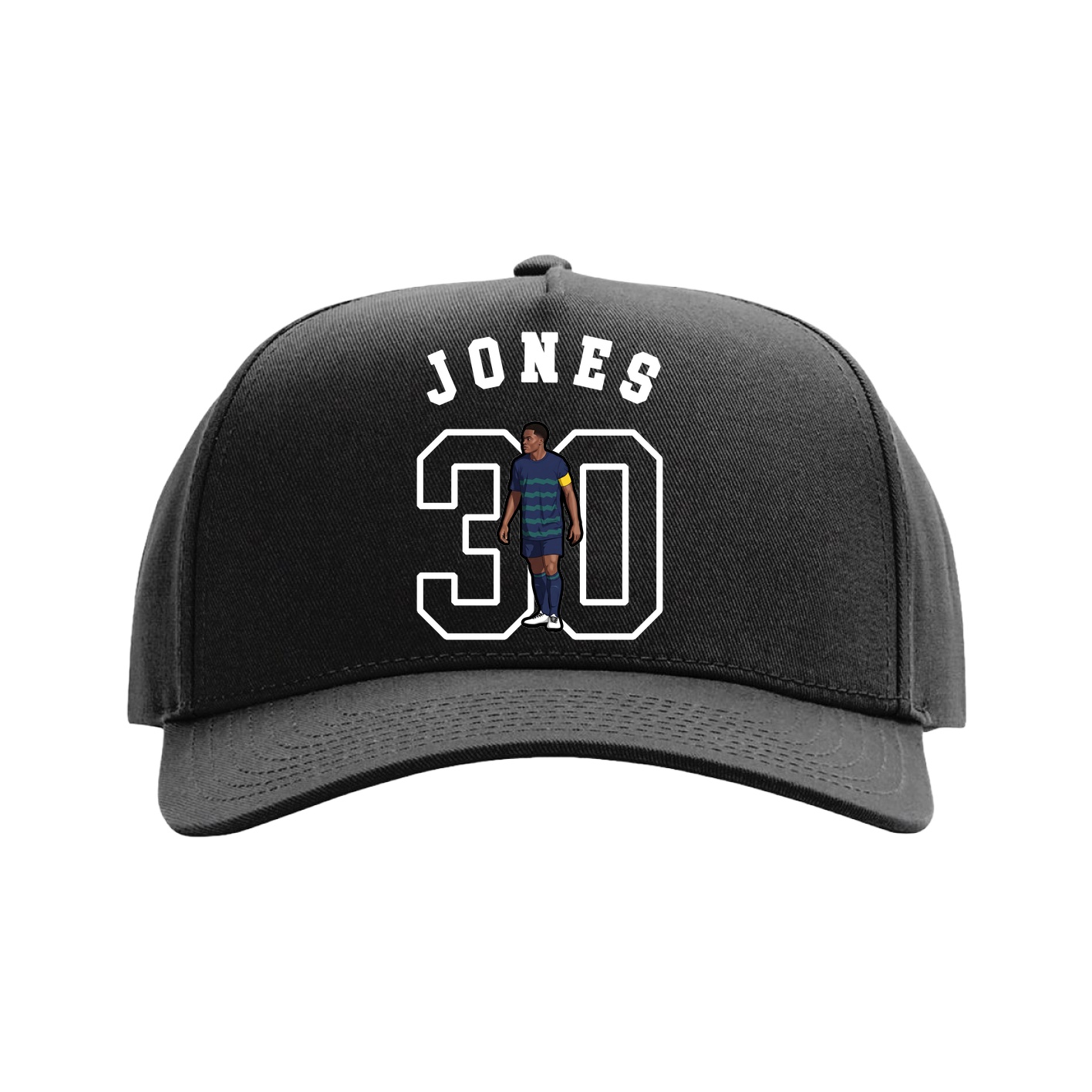 Full Fabric Five-Panel Champ Cap — Shirsey Arch in Black