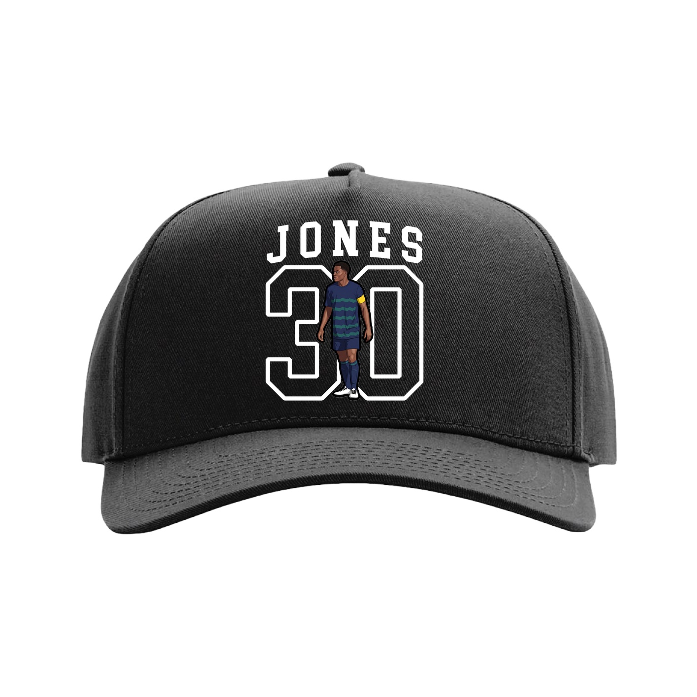 Full Fabric Five-Panel Champ Cap — Shirsey in Black