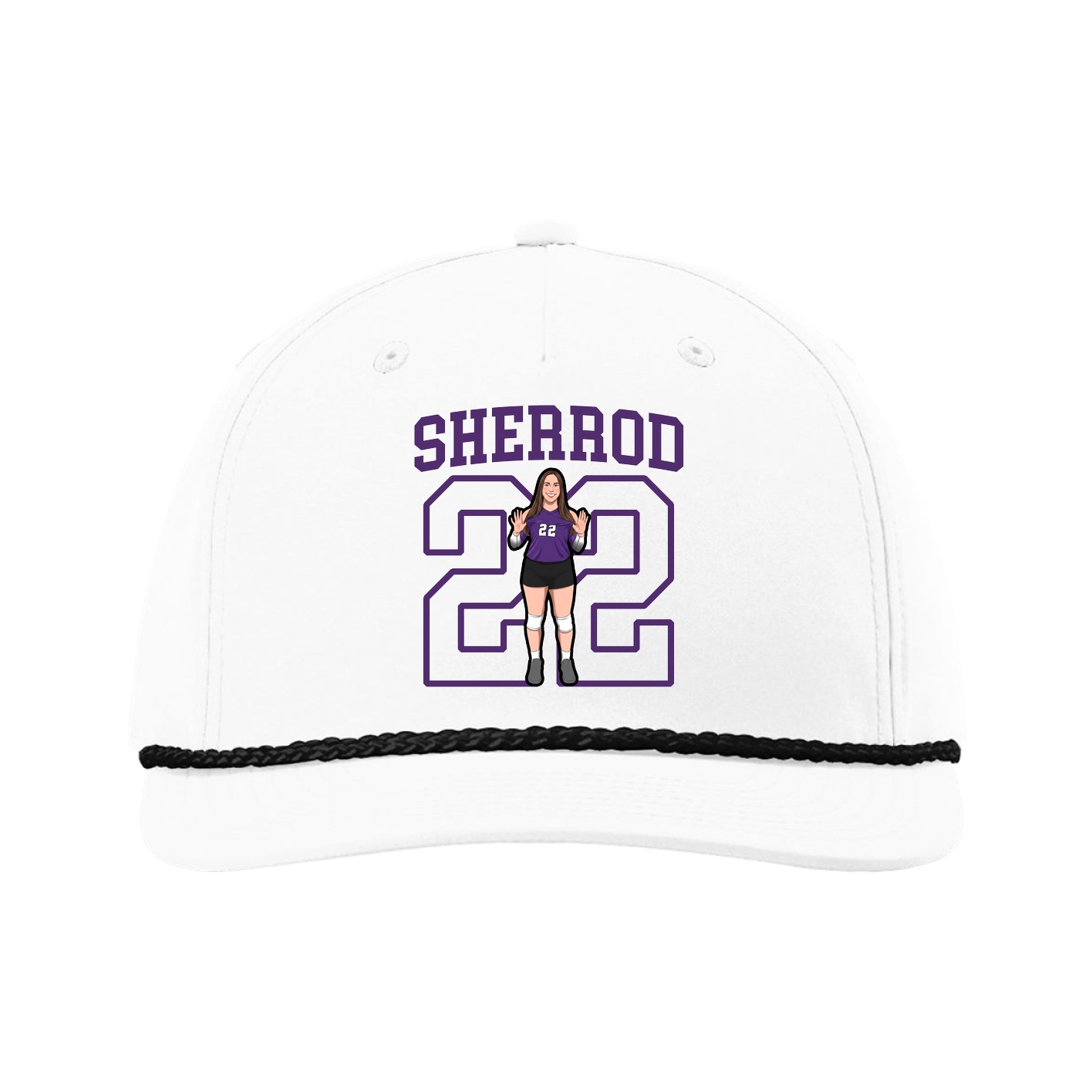 Five-Panel Classic Rope Cap — Shirsey in White