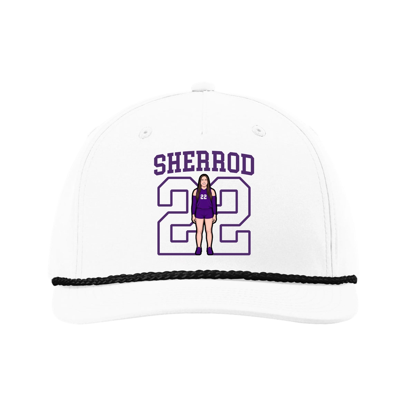 Five-Panel Classic Rope Cap — Shirsey in White