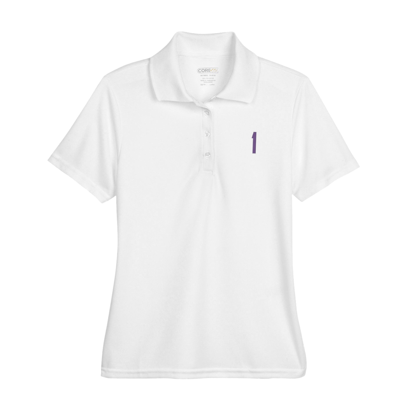 Womens Performance Polo — Front Shirsy in White
