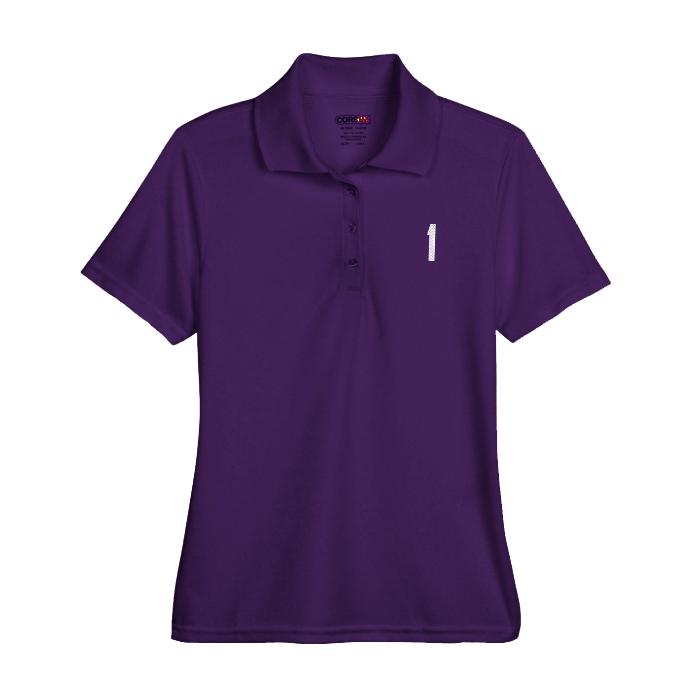 Womens Performance Polo — Front Shirsy in Purple