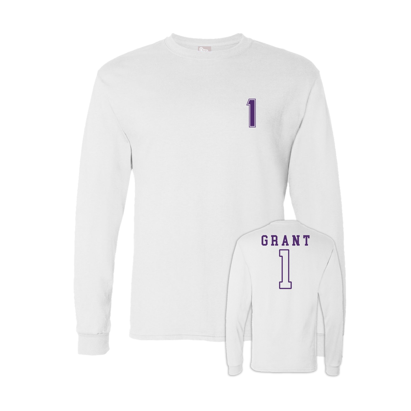 Long Sleeve Tee — Chest Back in White
