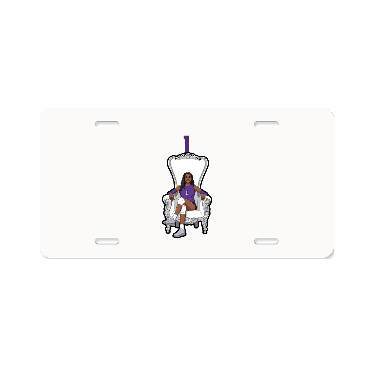 License Plate — Number Top in Classic