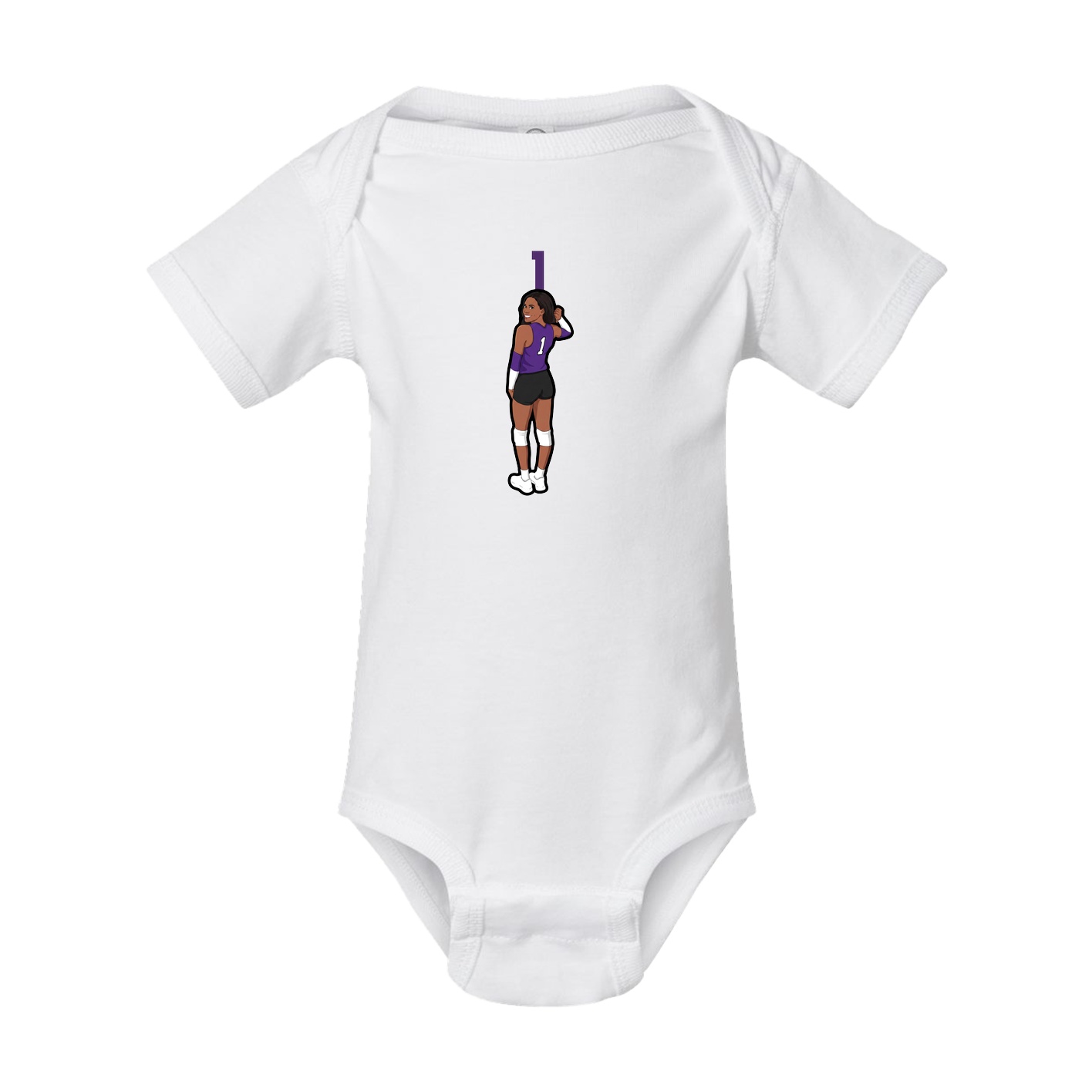 Baby Onesie — Number Top in White