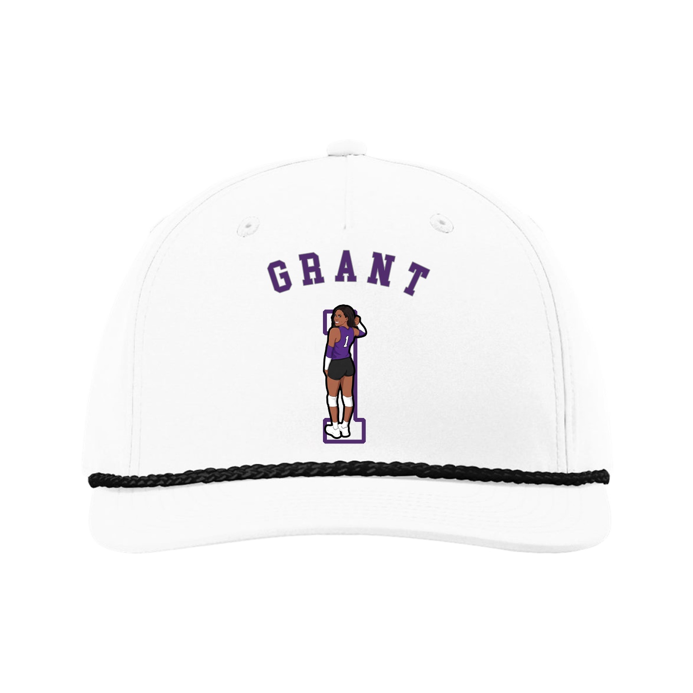 Five-Panel Classic Rope Cap — Shirsey Arch in White