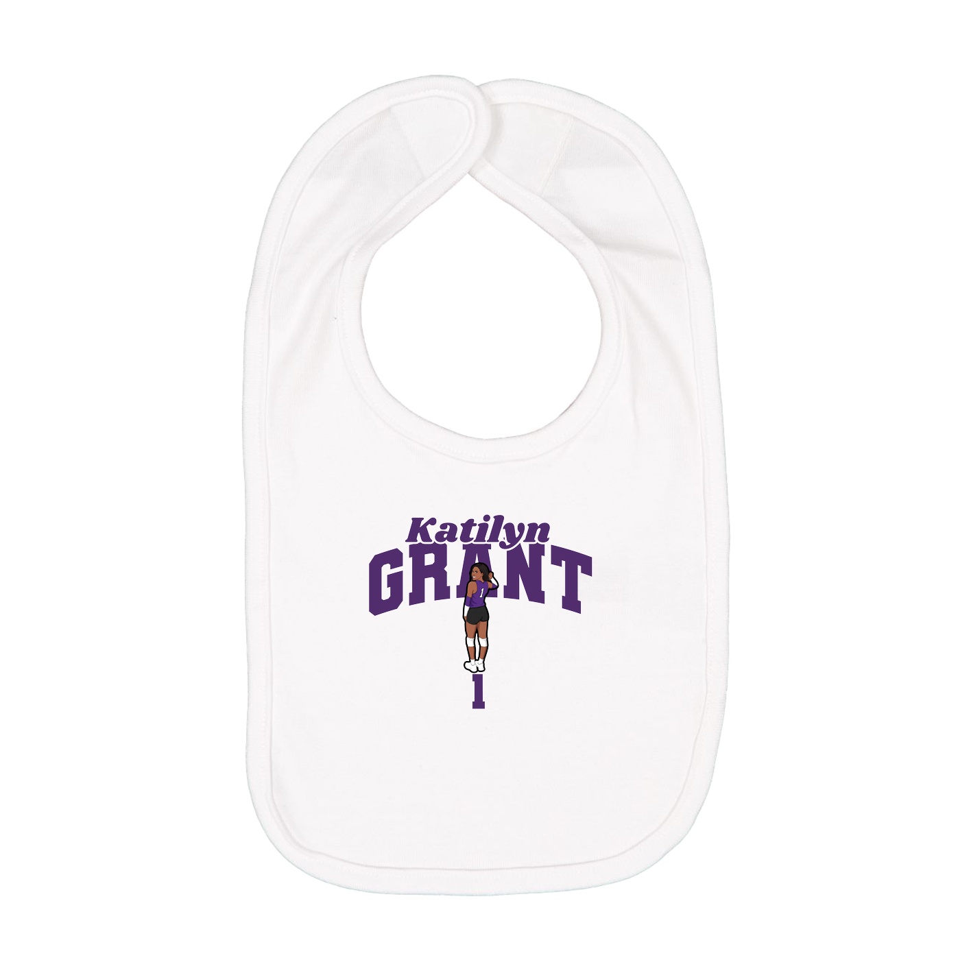 Infant Bib — Signature Arch in White