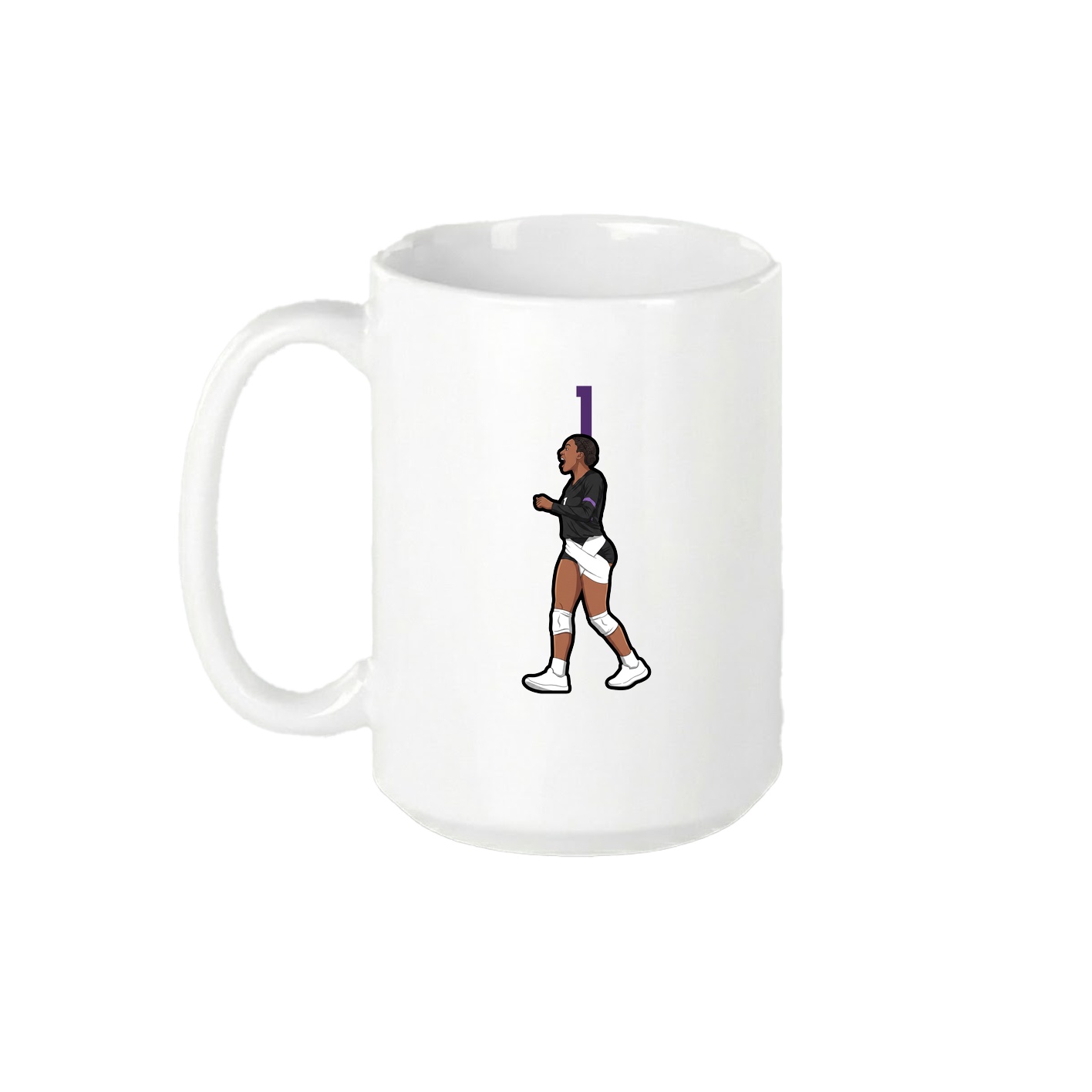 15oz Coffee Mug — Number Top in White