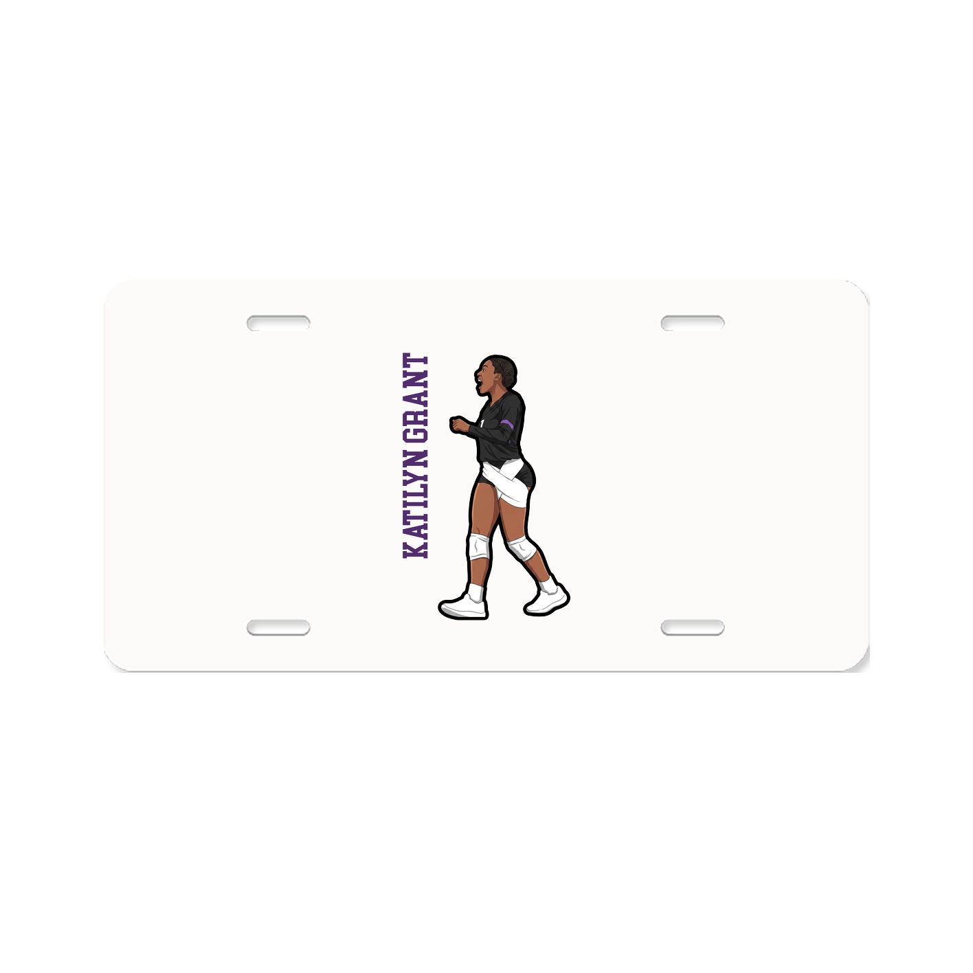 License Plate — Name Vertical in Classic