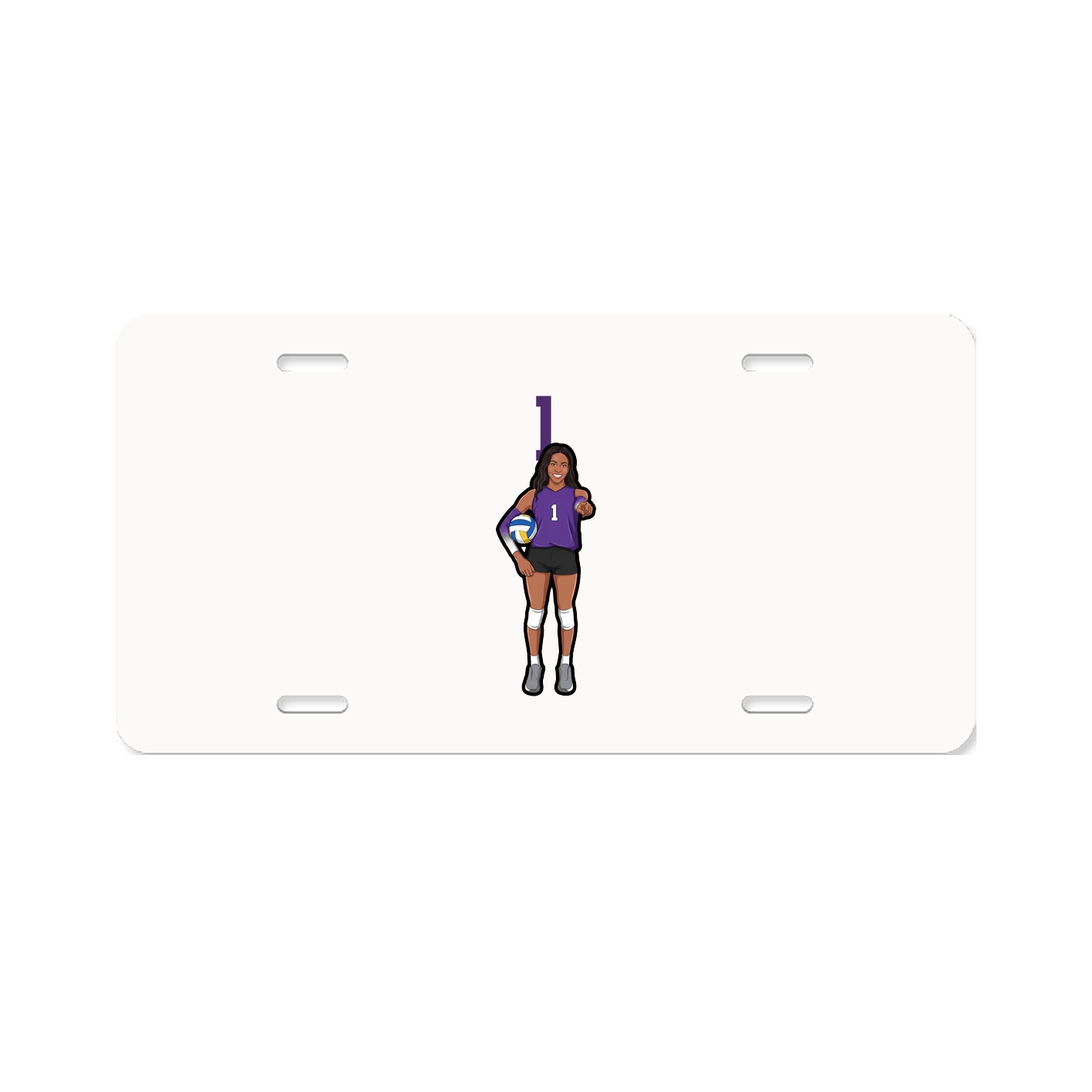 License Plate — Number Top in Classic