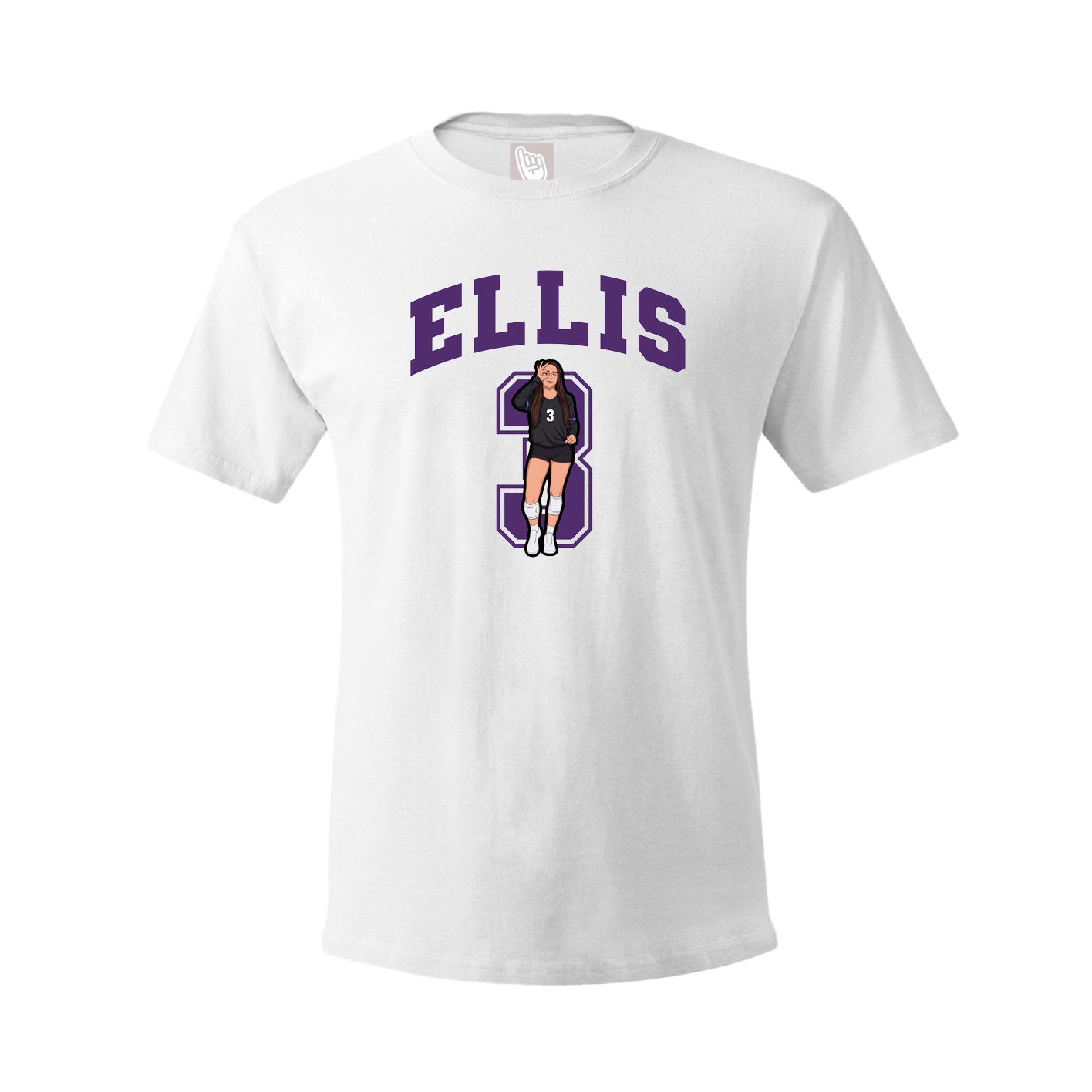 Tee — Number in White