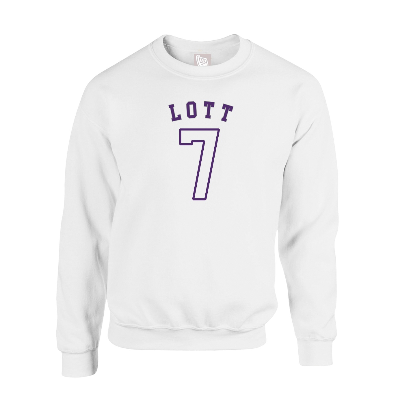 Fleece Crew — Shirsey Arch in White