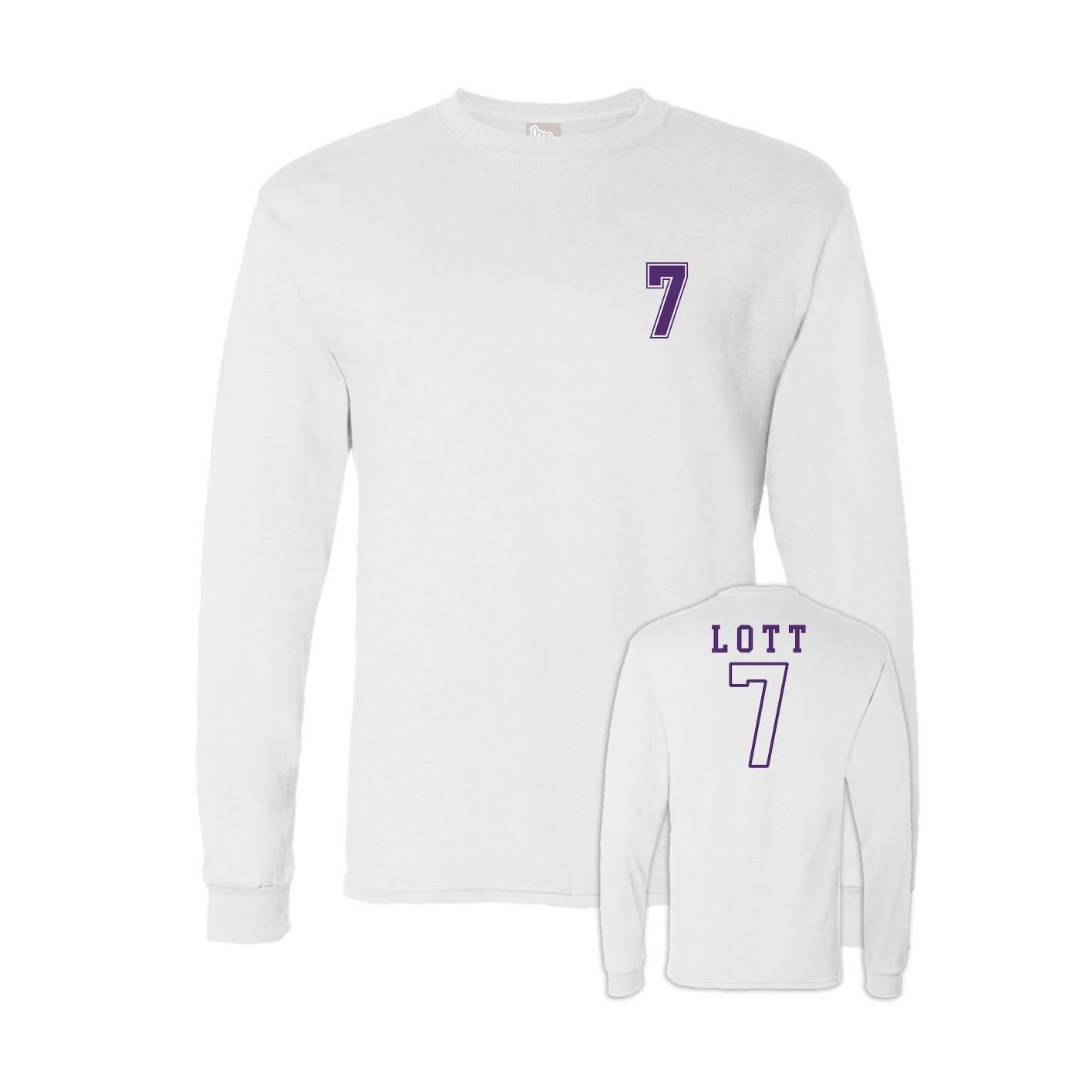 Long Sleeve Tee — Chest Back in White