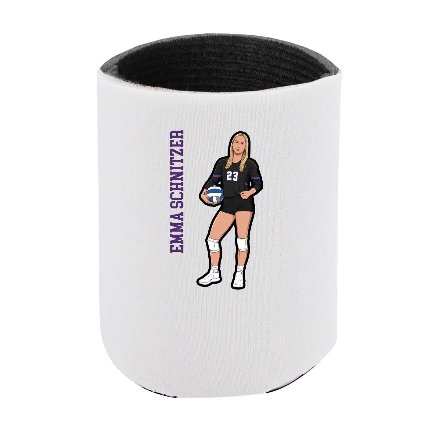 Can Holder — Name Vertical in White