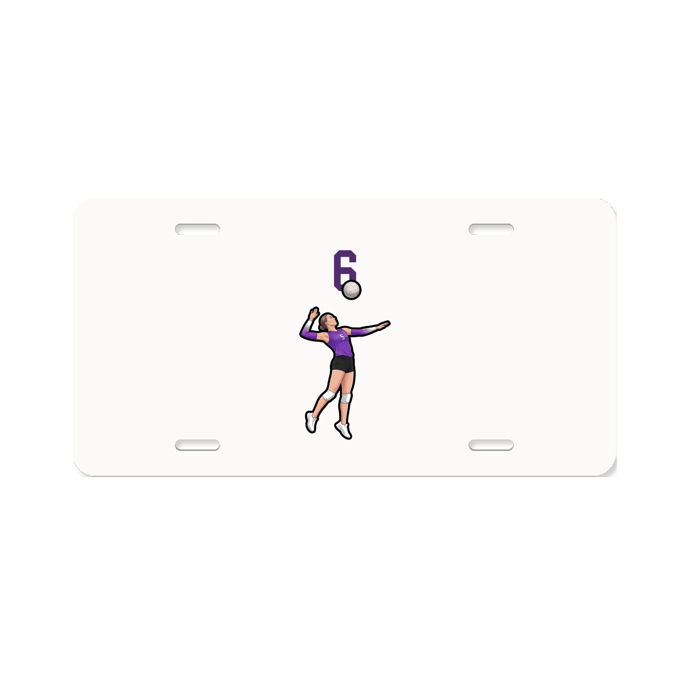License Plate — Number Top in Classic