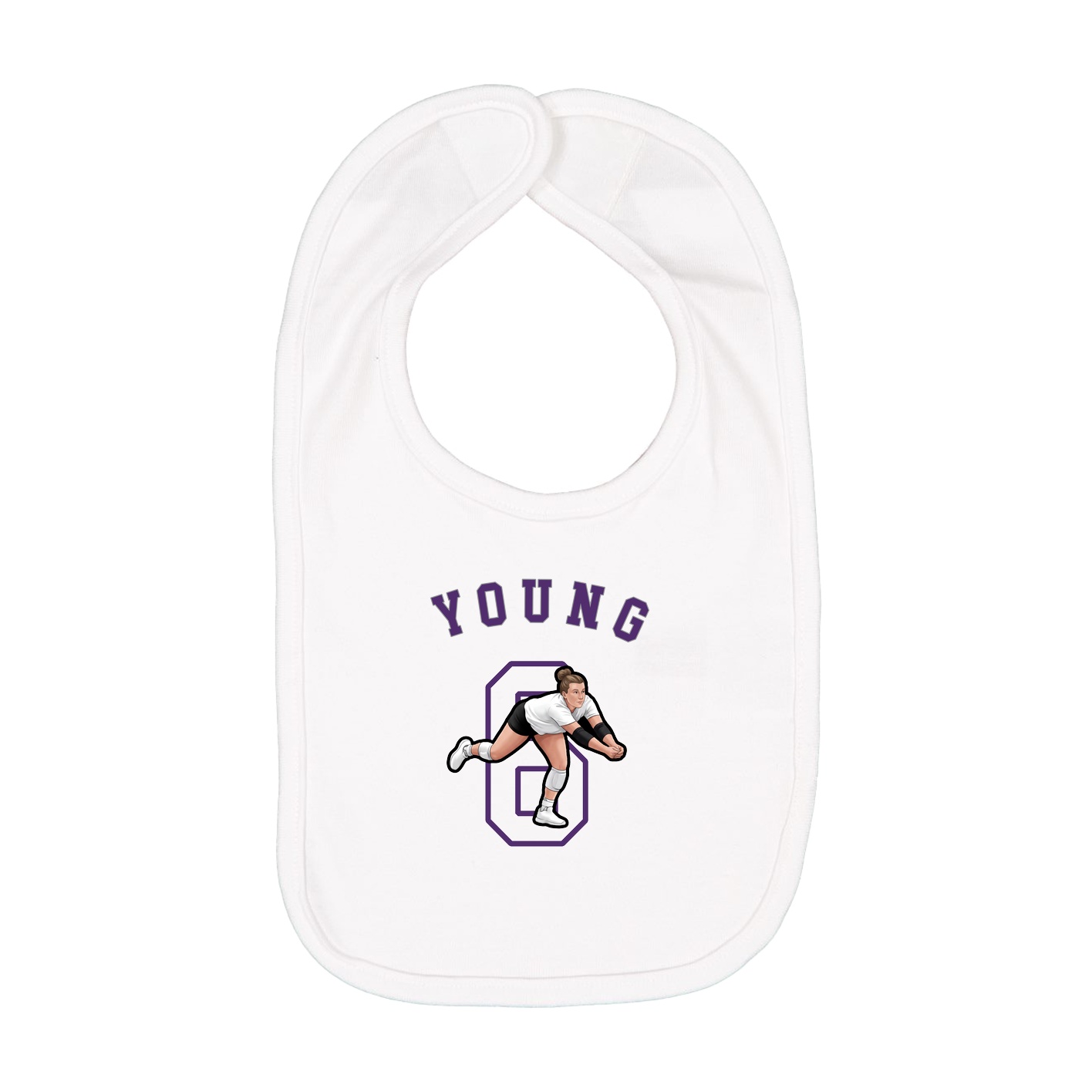Infant Bib — Shirsey Arch in White