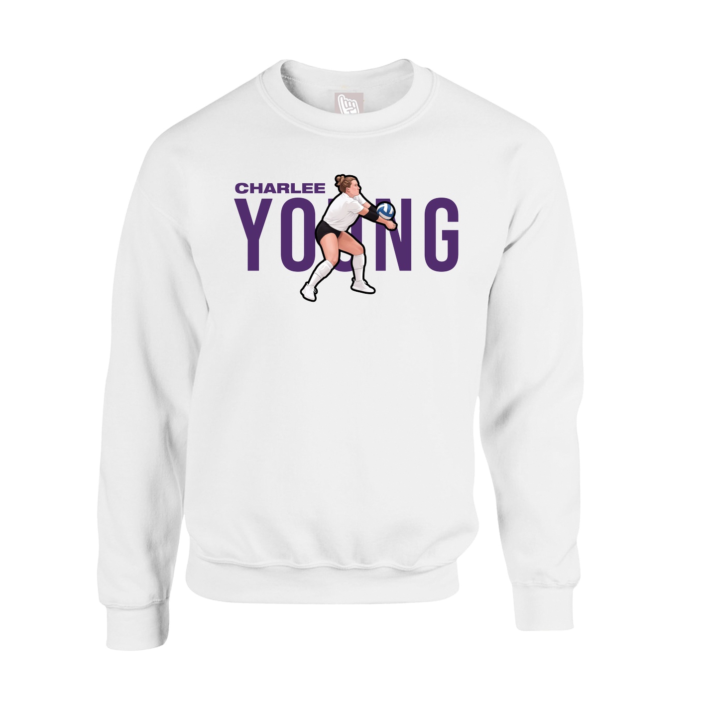 Fleece Crew — Player Name in White