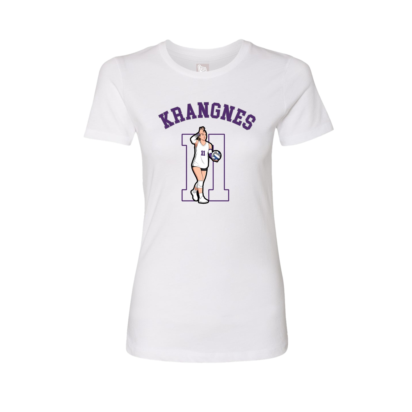 Fitted Women's Tee — Shirsey Arch in White