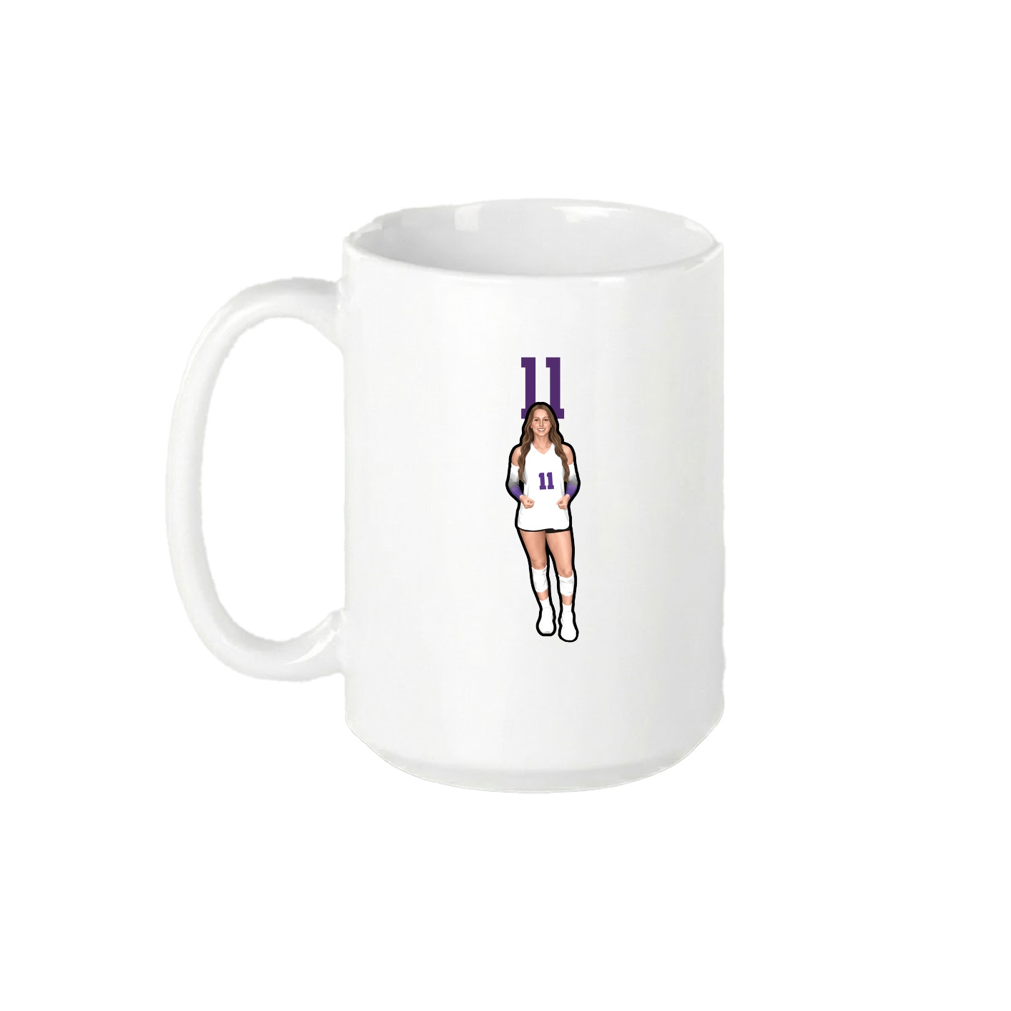 15oz Coffee Mug — Number Top in White