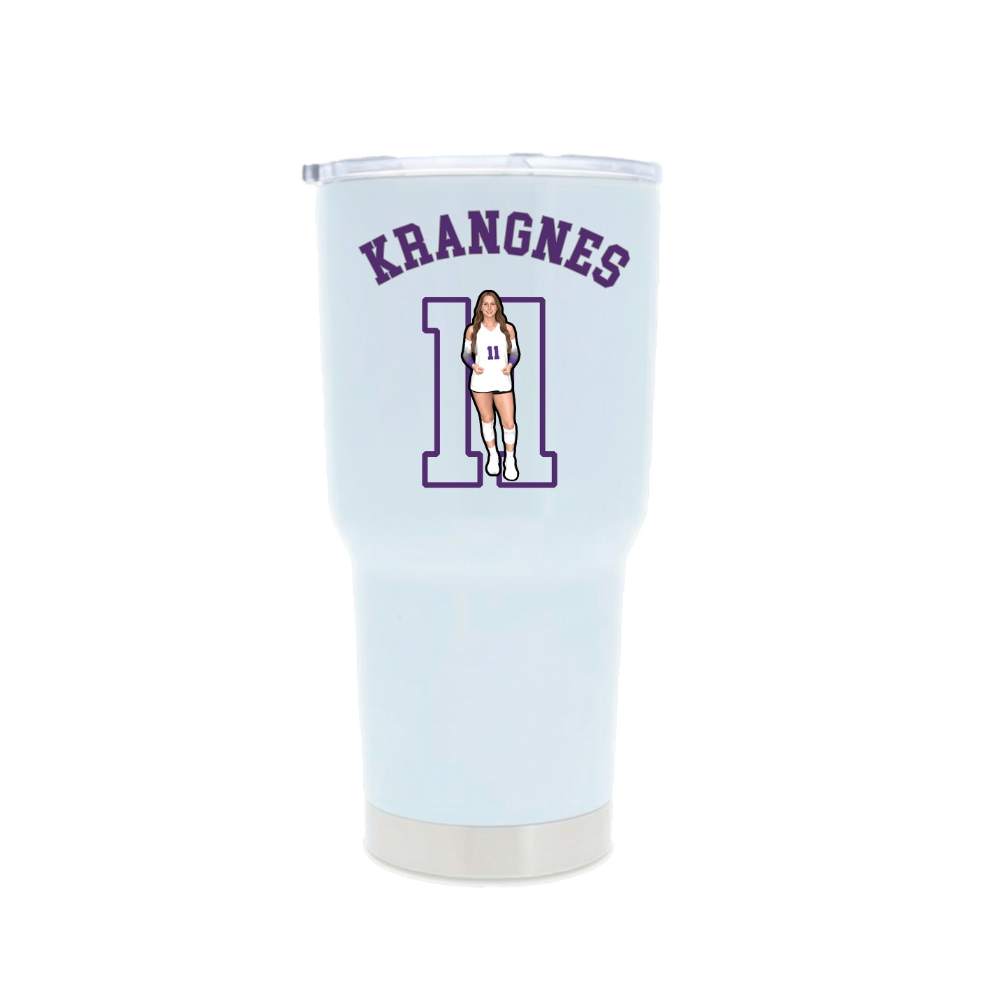 30oz Stainless Steel Tumbler — Shirsey Arch in White