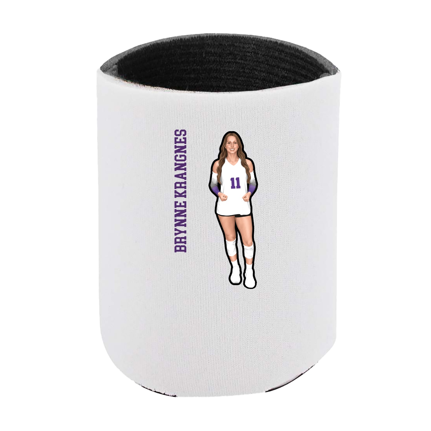 Can Holder — Name Vertical in White