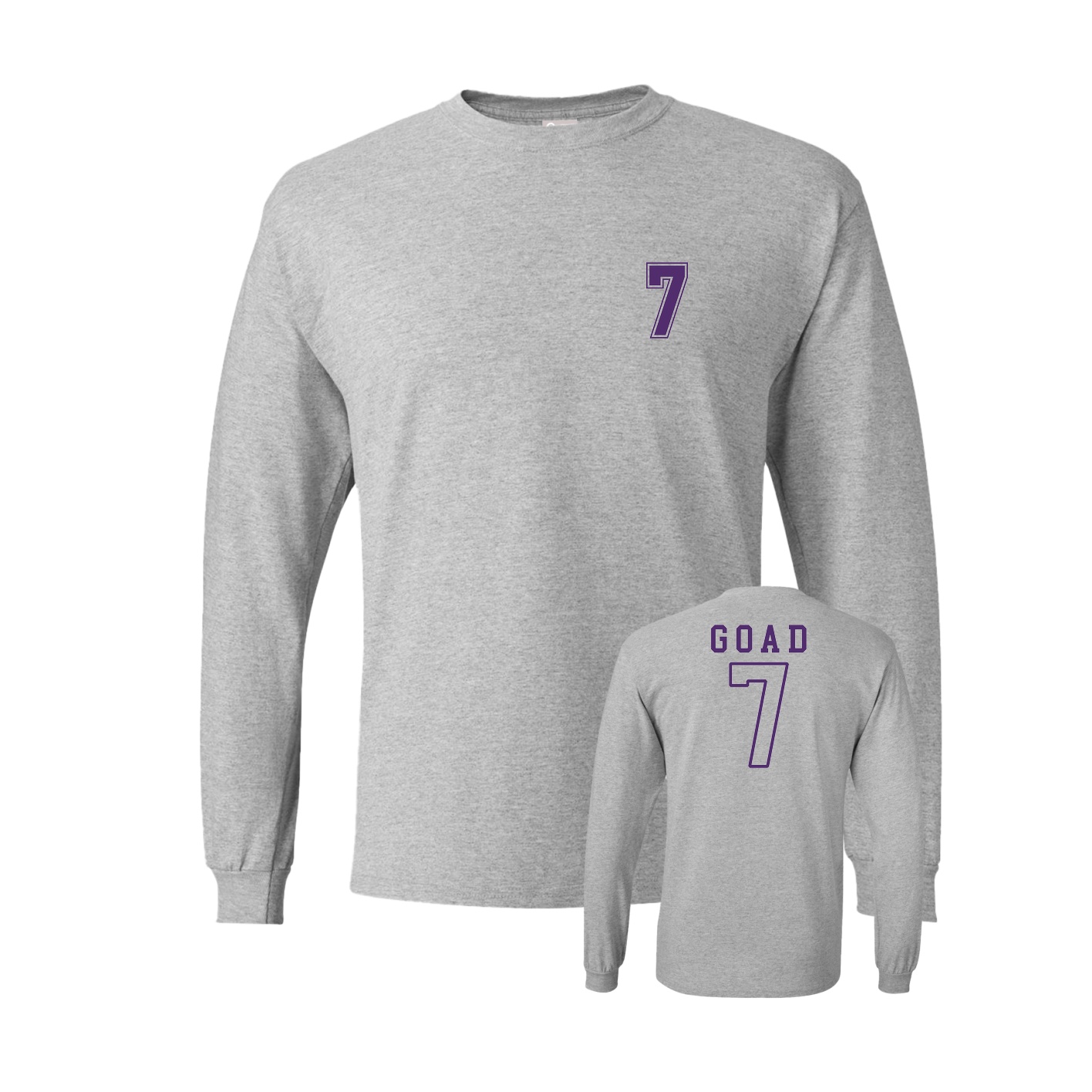 Long Sleeve Tee — Chest Back in Grey