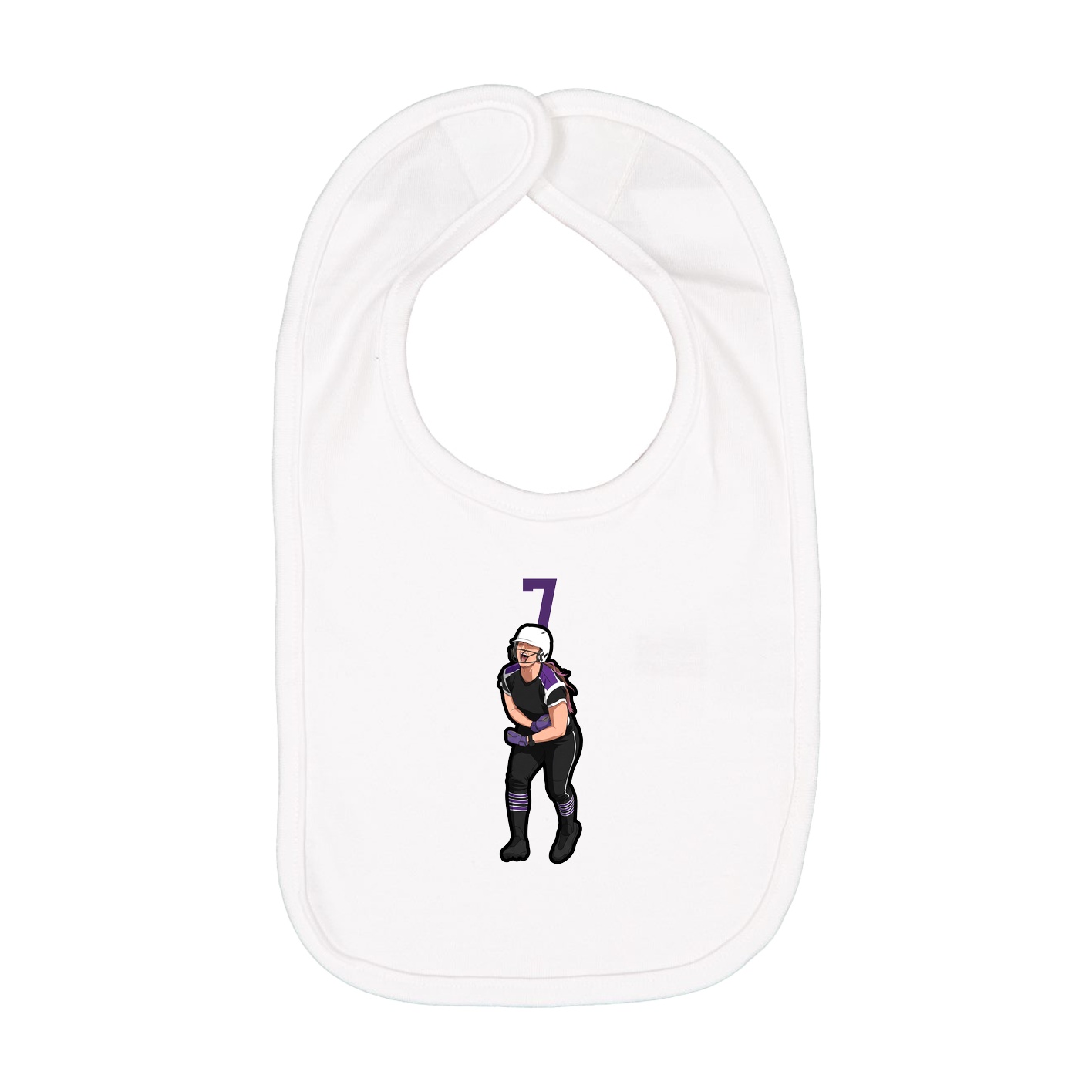 Infant Bib — Number Top in White