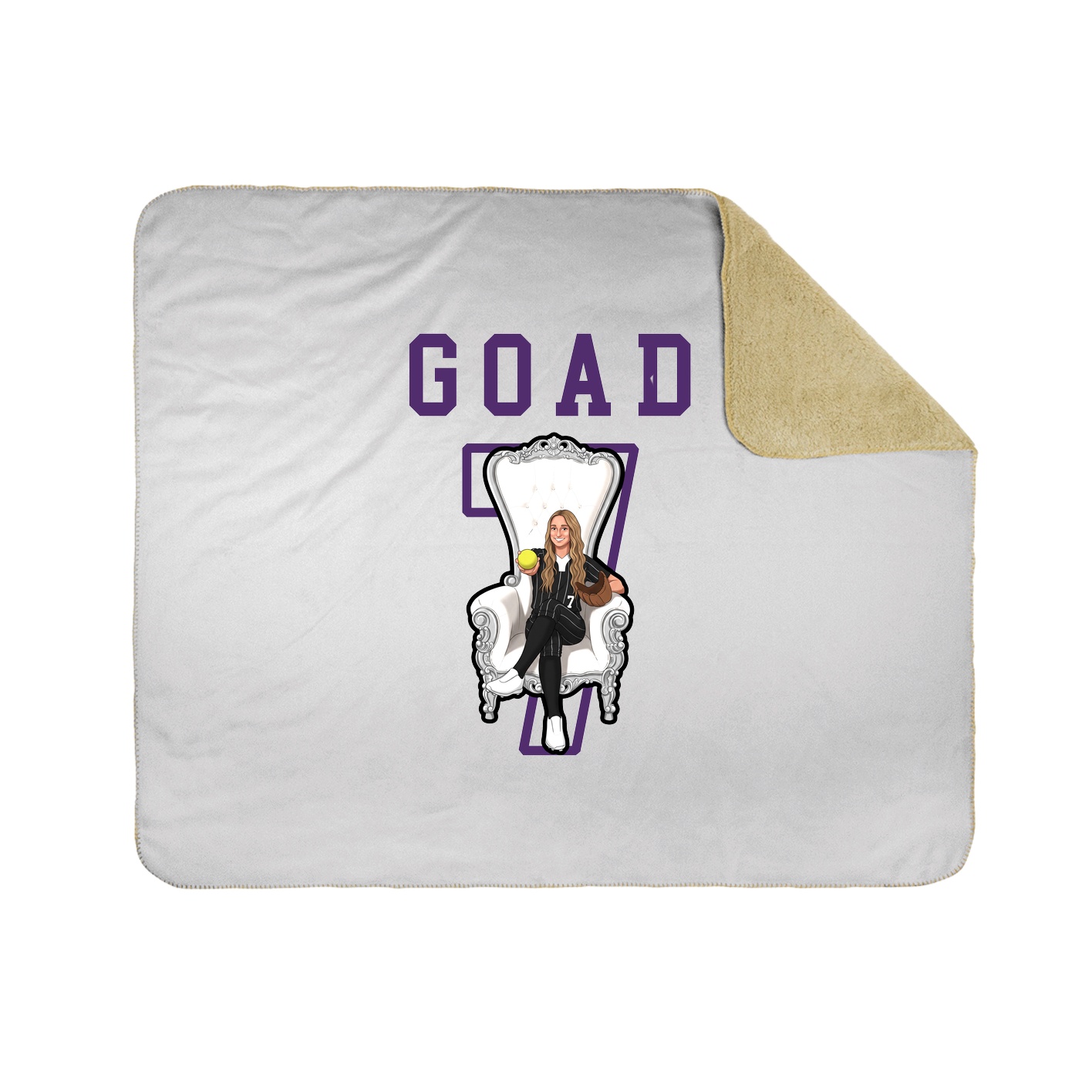 Throw Blanket — Shirsey in White