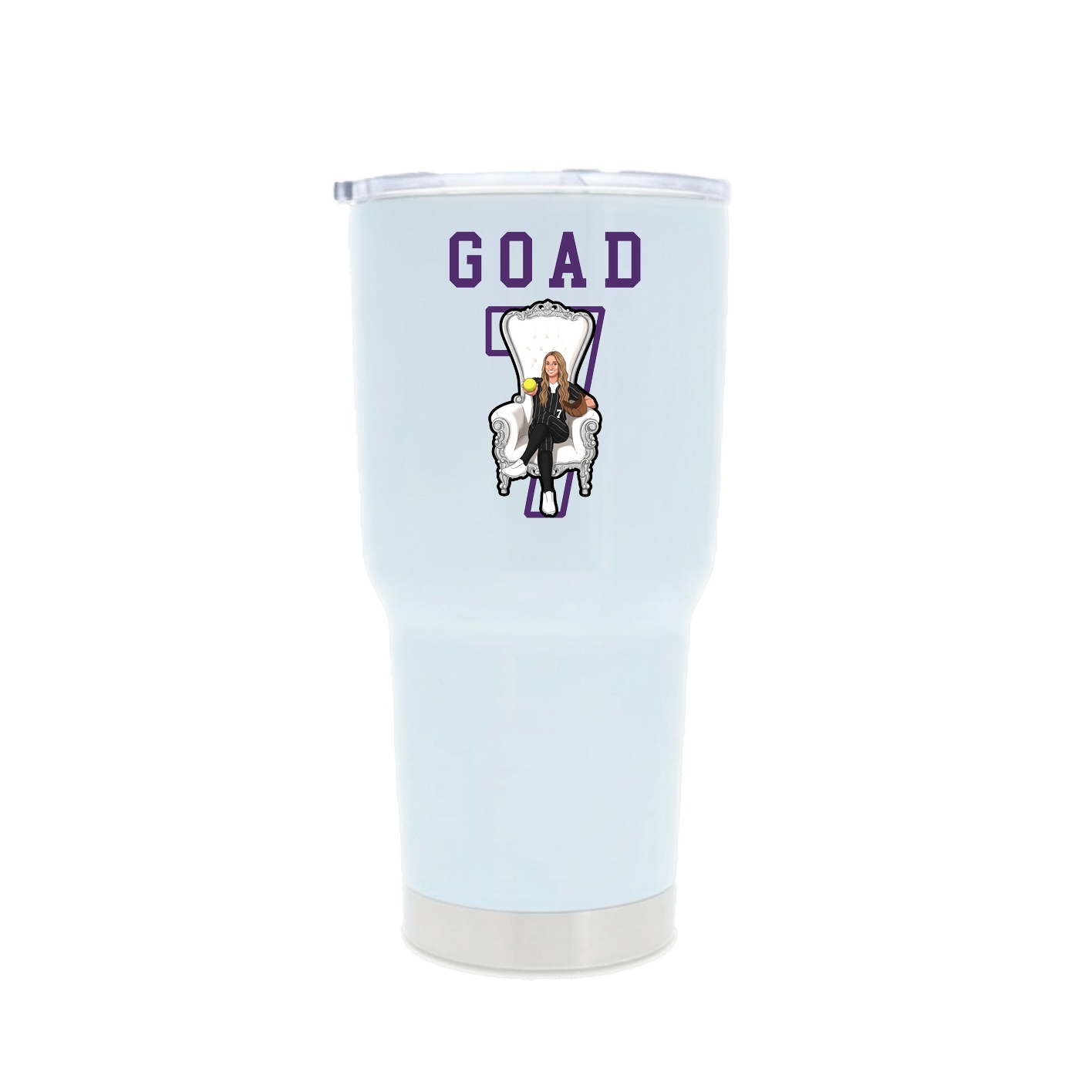 30oz Stainless Steel Tumbler — Shirsey in White