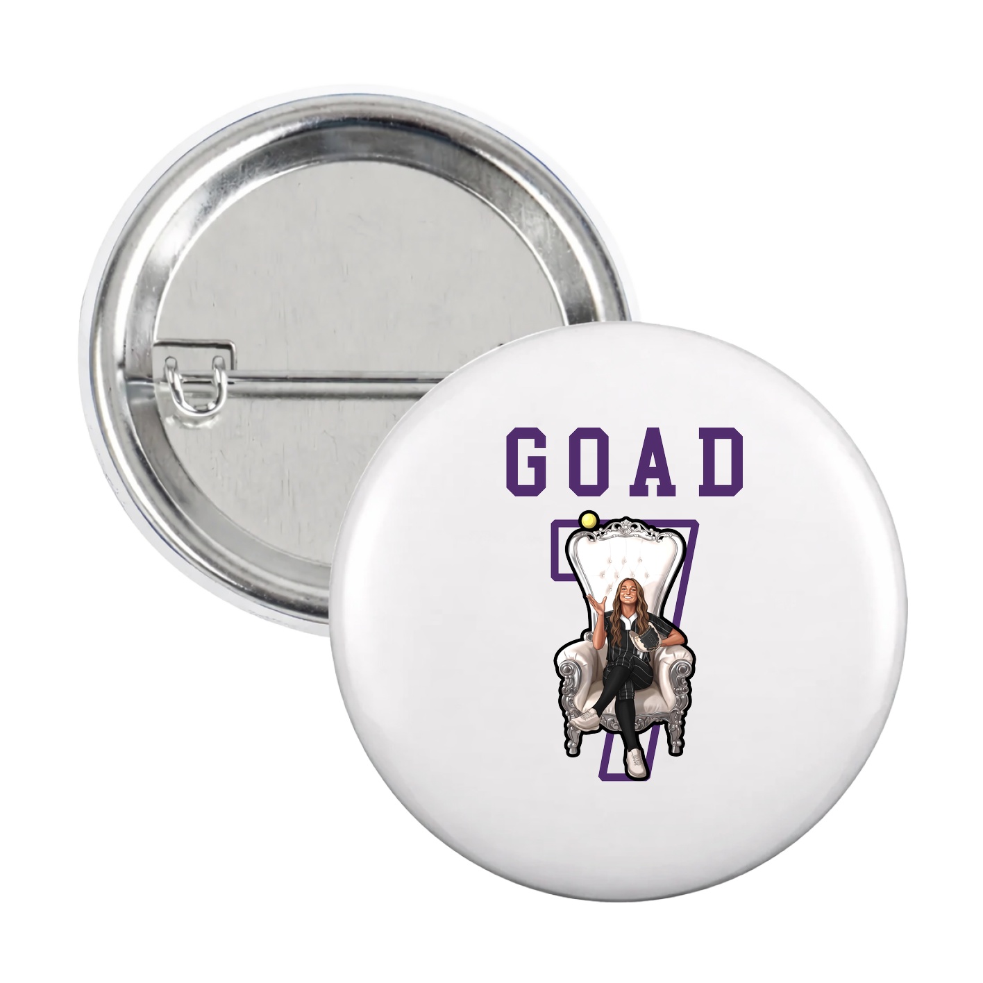 Game Day Button — Shirsey in White