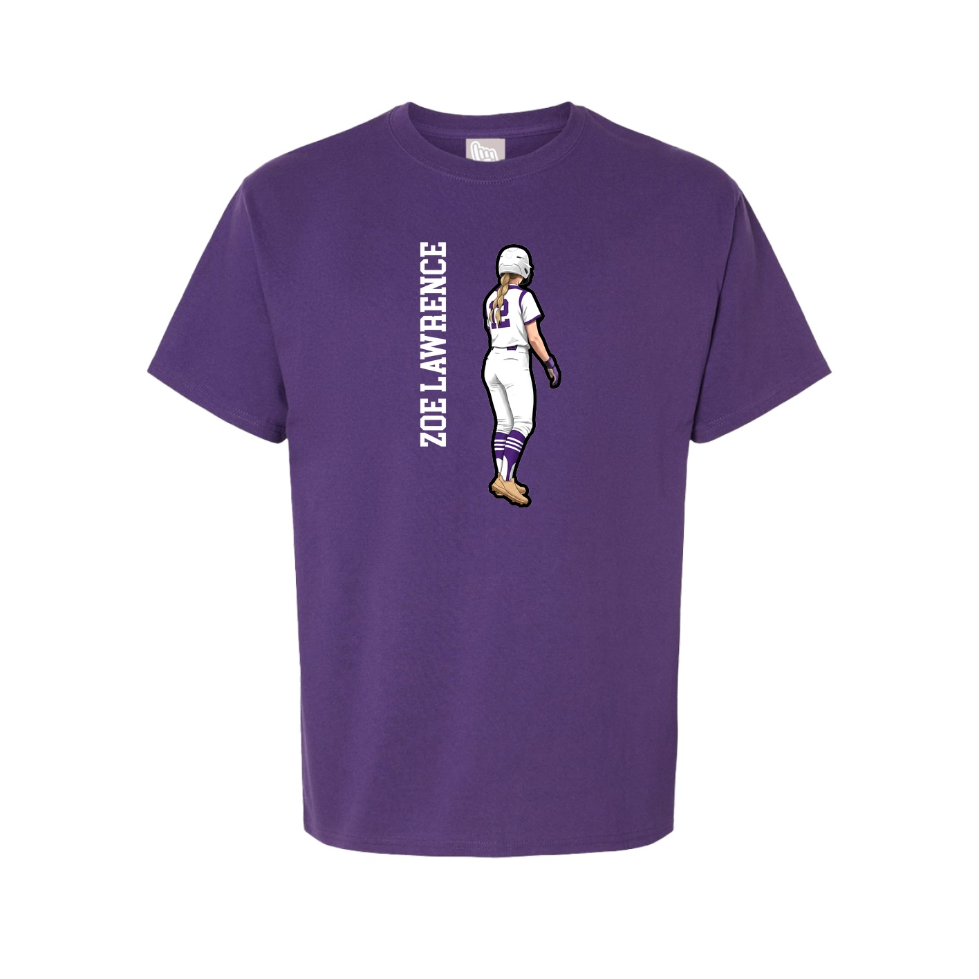 Tee — Name Vertical in Purple