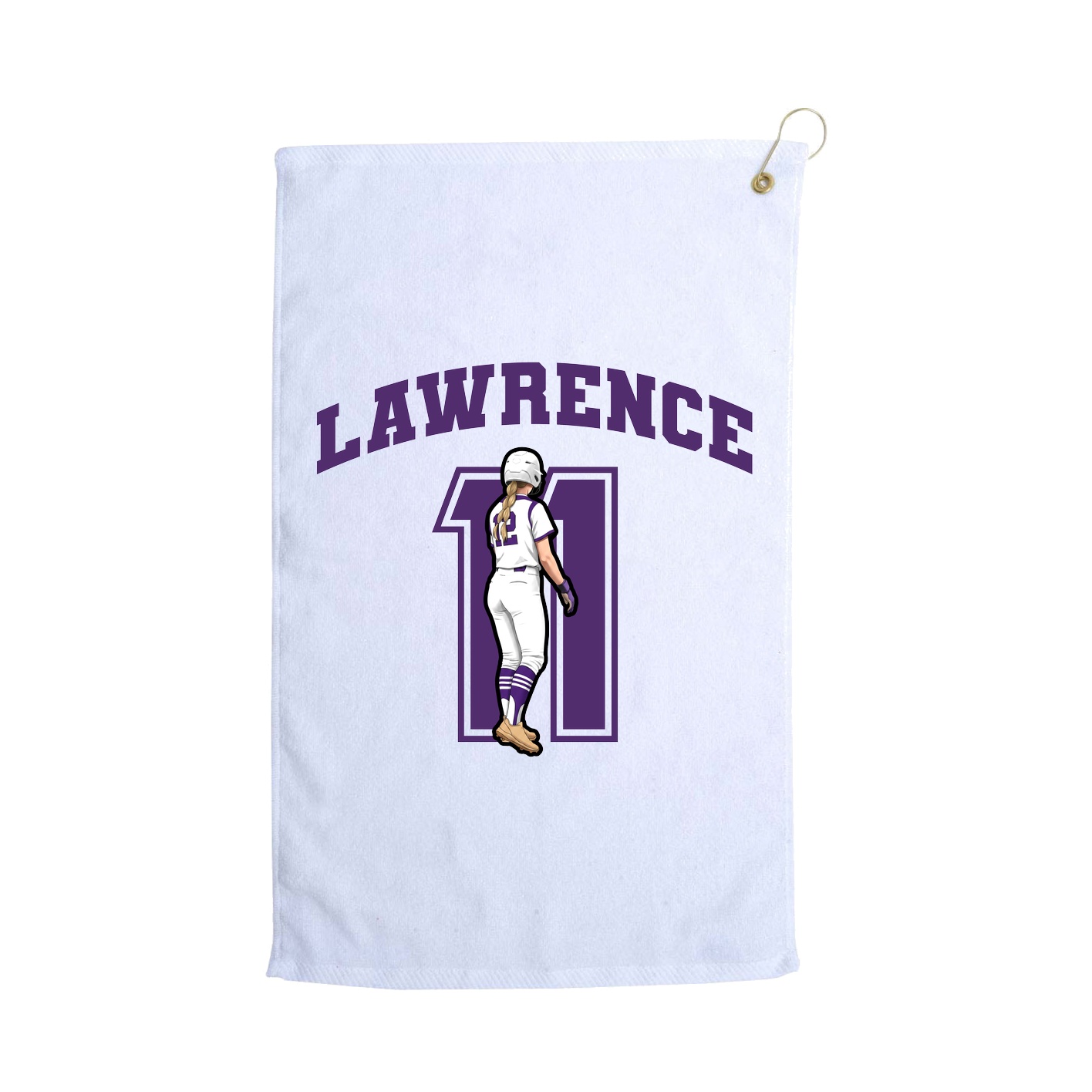 Golf Towel — Number in White