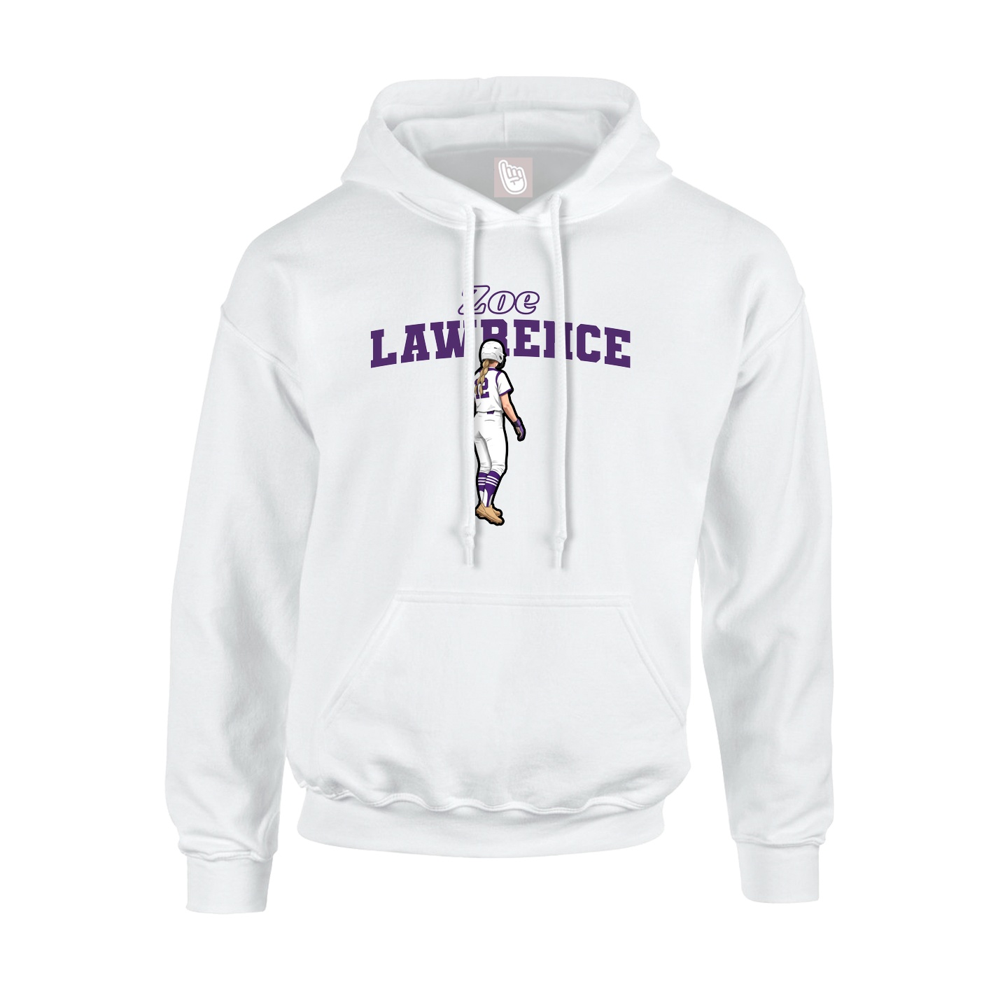 Hoodie — Name Arch in White