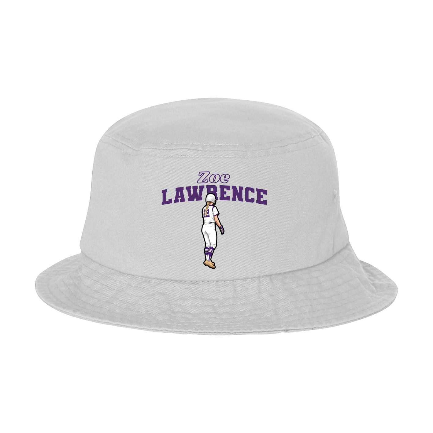 Bucket Cap — Name Arch in White