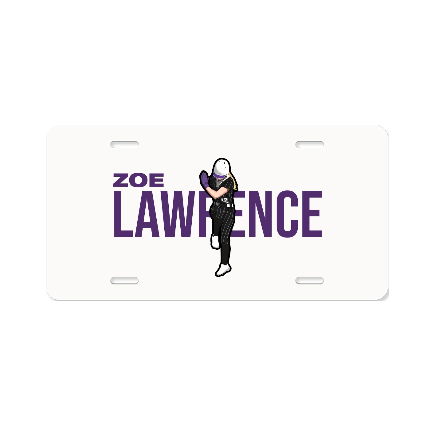 License Plate — Player Name in Classic