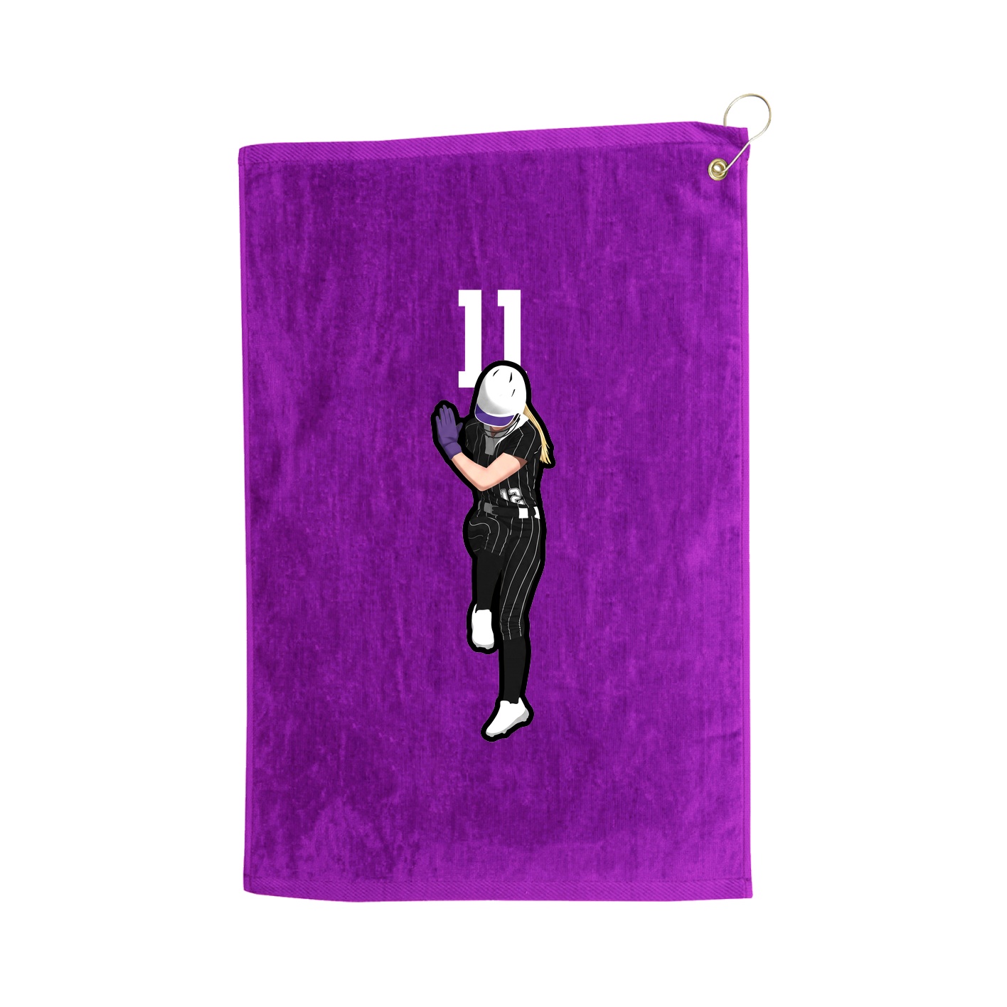 Golf Towel — Number Top in Purple
